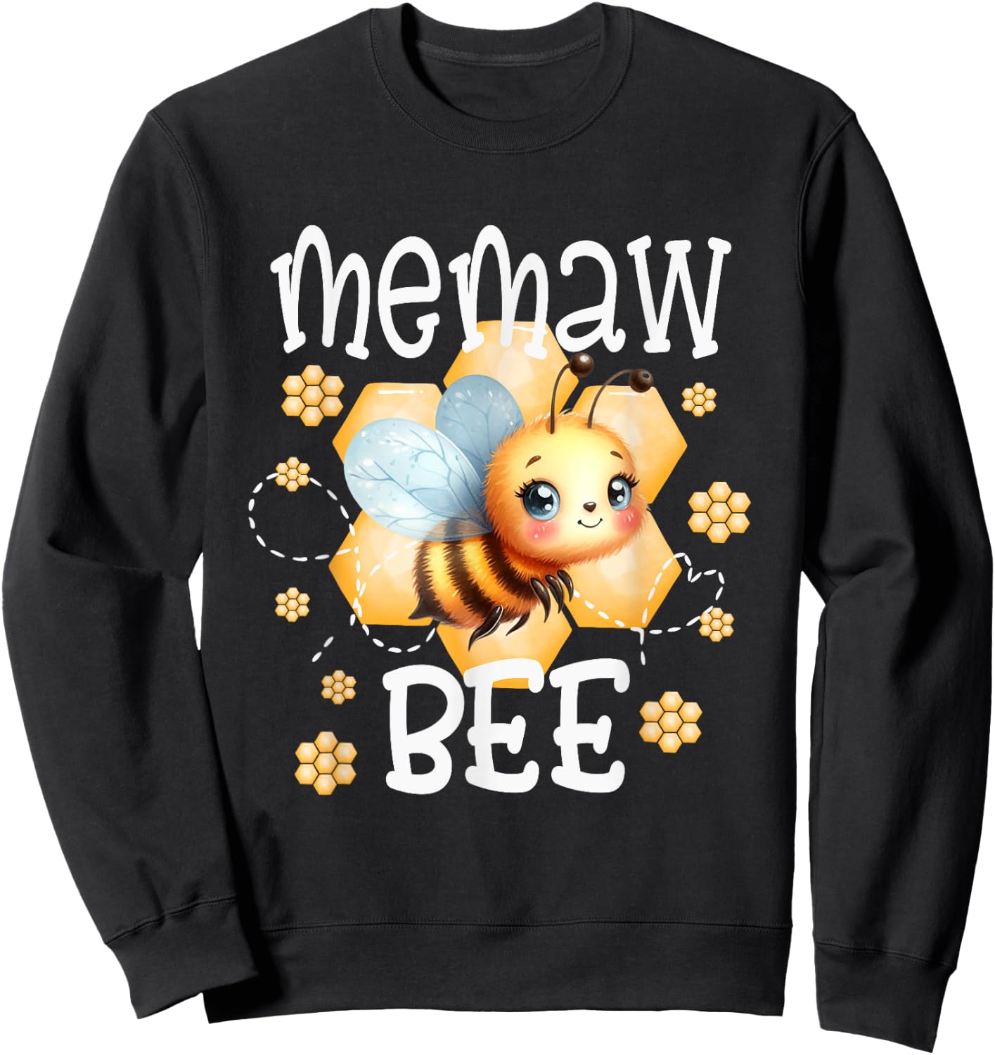 Family Bee Shirts Memaw First Bee Day Outfit Birthday Sweatshirt - Sweatshirt | Black