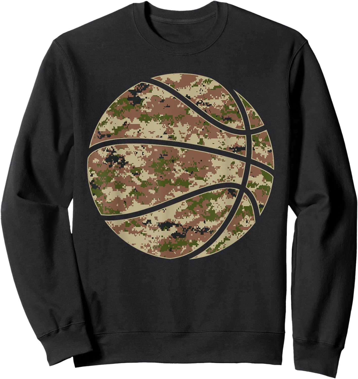 Desert Basketball Camo - Desert Camouflage Basketball Sweatshirt - Sweatshirt | Black