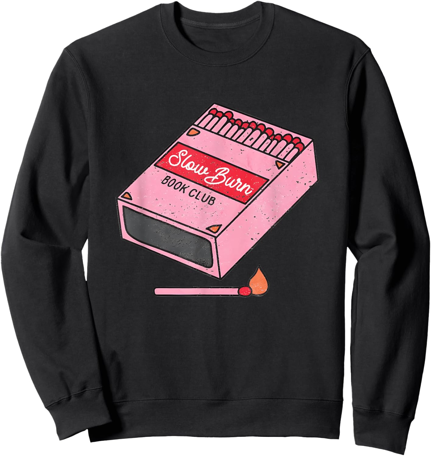 Slow Burn Book Club Vintage Romance Reader Book Lover Sweatshirt - Sweatshirt | Black