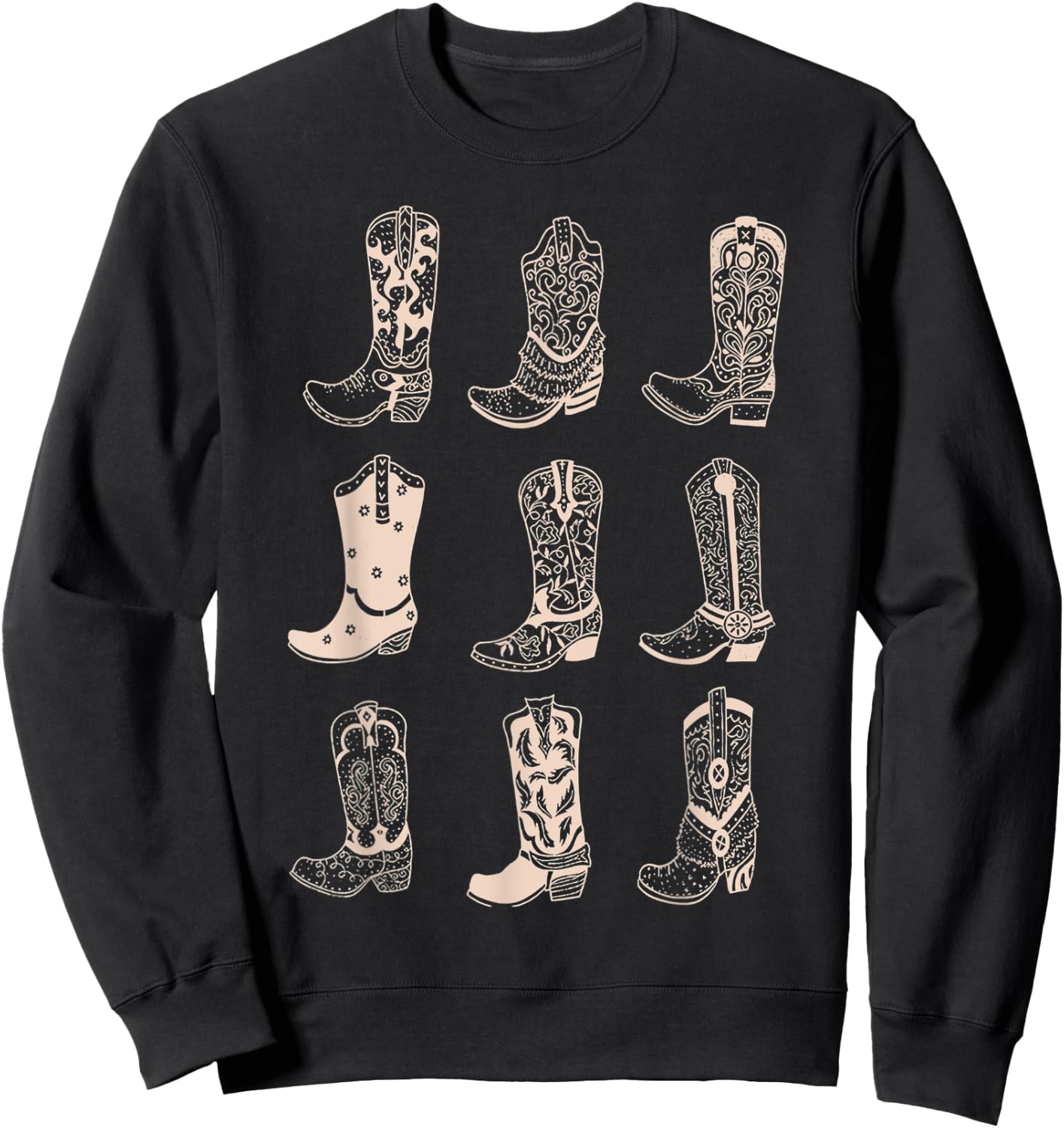 Cowgirl Boots Shirt, Cowgirl Boots , Cowgirl Texas Sweatshirt - Sweatshirt | Black