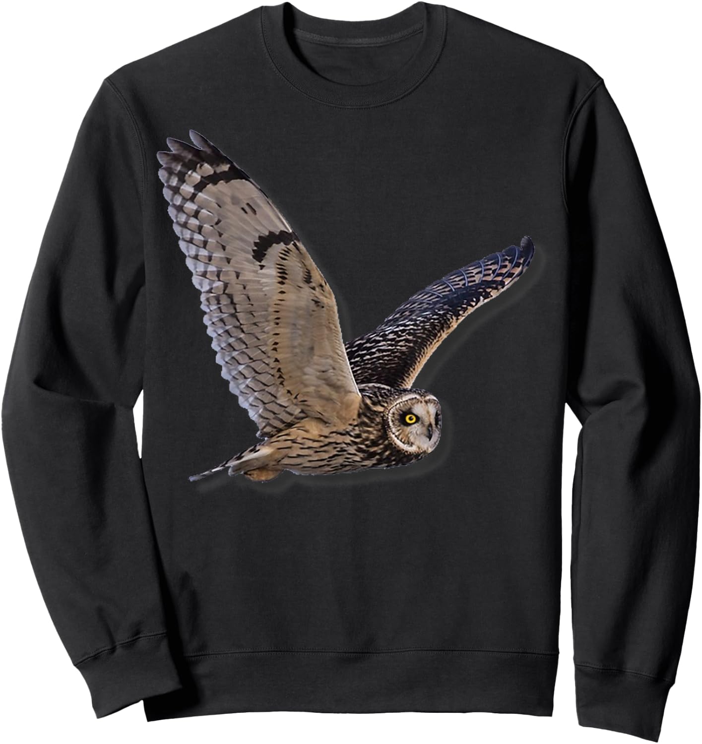 Beautiful Owl Raptor Flight Bird of Prey Birding Birder Sweatshirt - Sweatshirt | Black