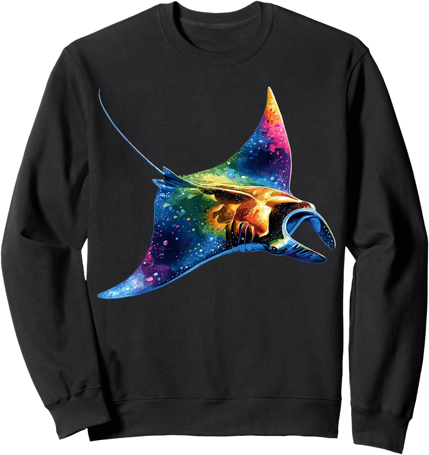Manta Ray Devil Ray Flying Rays Stingray Manta Ray Diver Sweatshirt - Sweatshirt | Black
