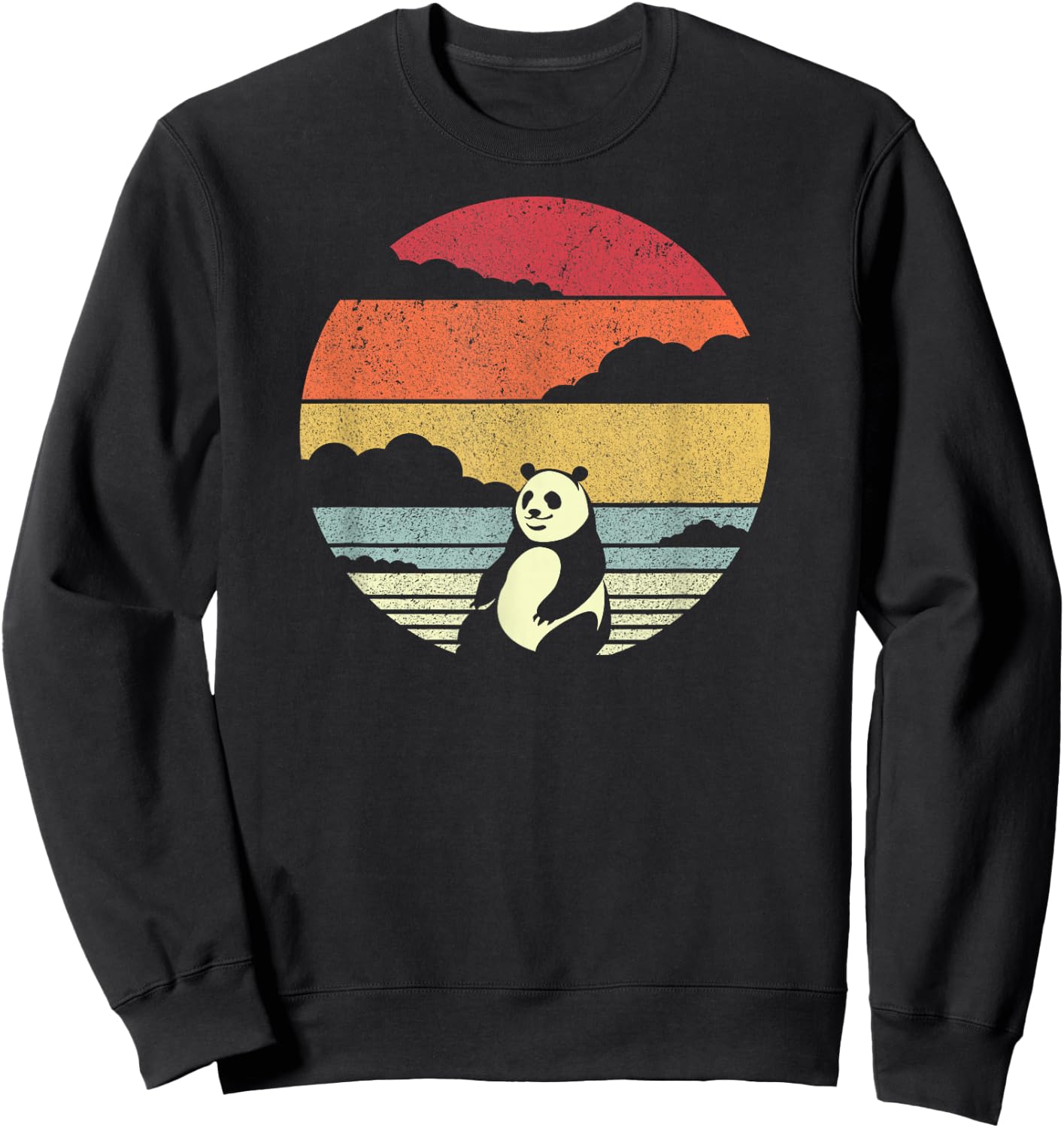 Panda Shirt Vintage Sweatshirt - Sweatshirt | Black