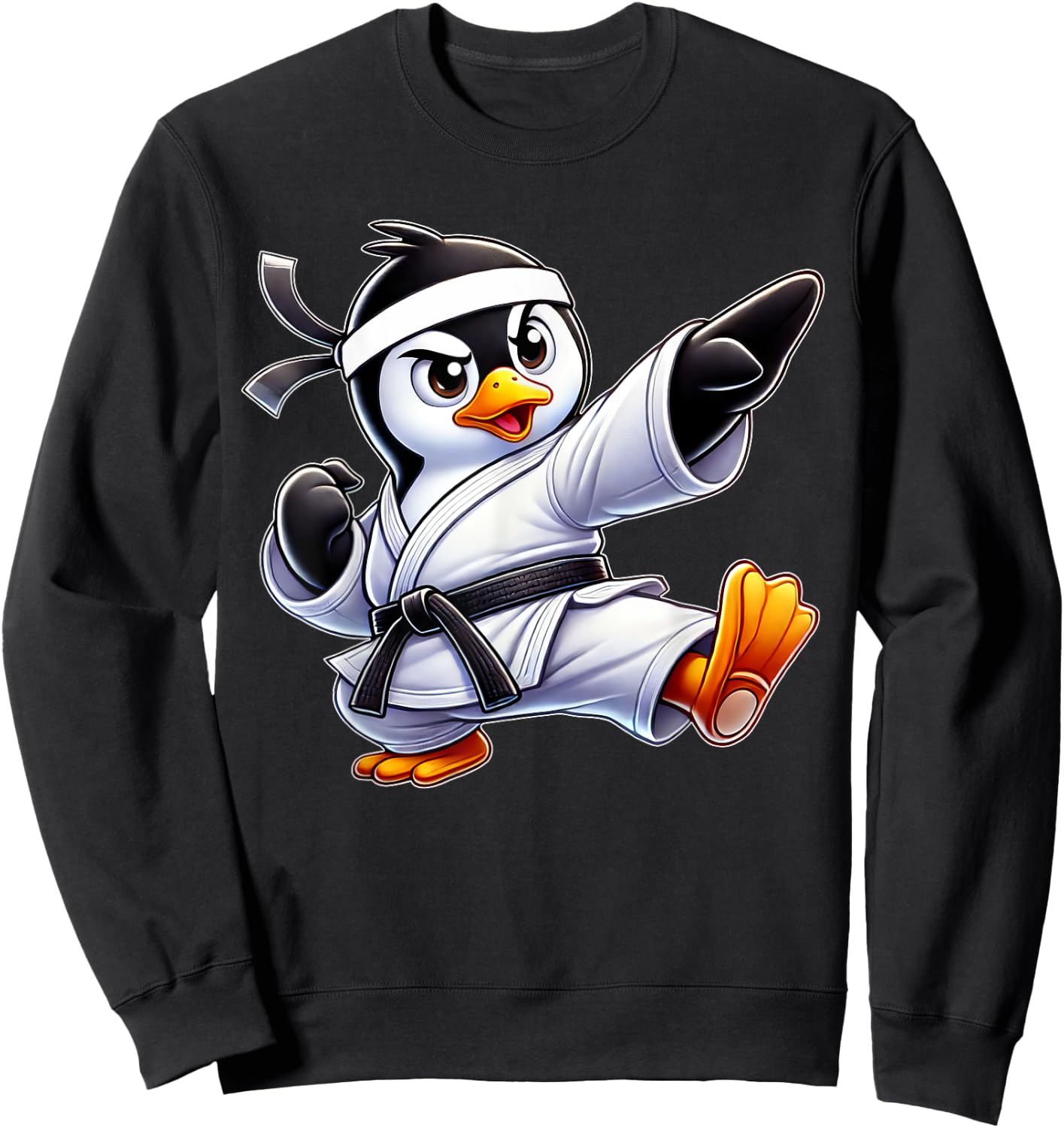 Penguin Karate Martial Arts Sweatshirt - Sweatshirt | Black
