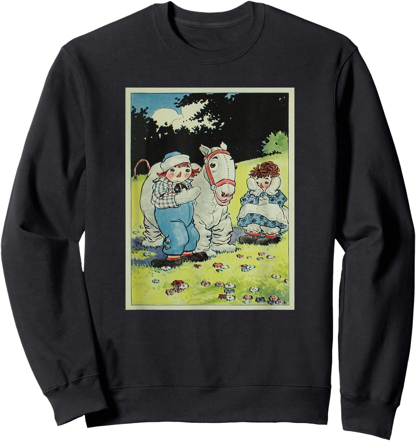 Raggedy Ann, Andy and the Camel with Wrinkled Knees Sweatshirt - Sweatshirt | Black