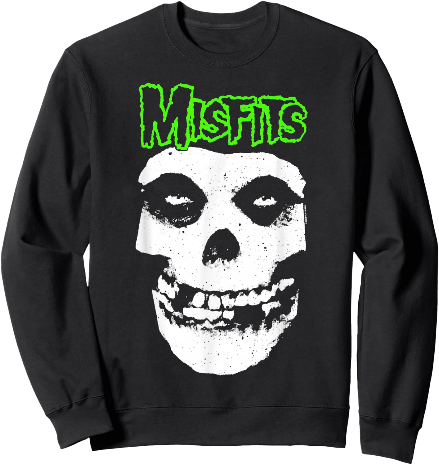 Misfits Green Skull Logo , black Sweatshirt - Sweatshirt | Black