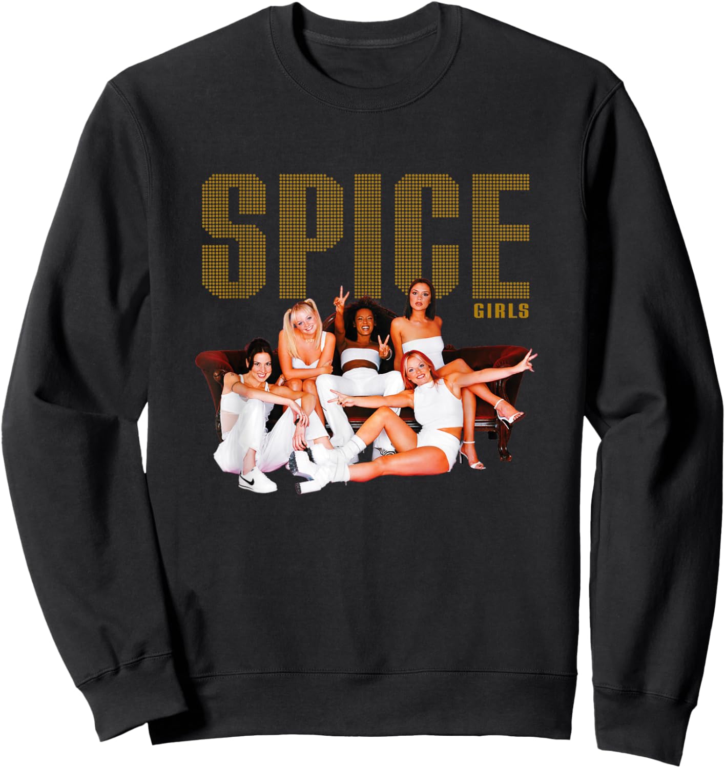 Official Spice Girls Sofa Photo, Black, S Sweatshirt - Sweatshirt | Black