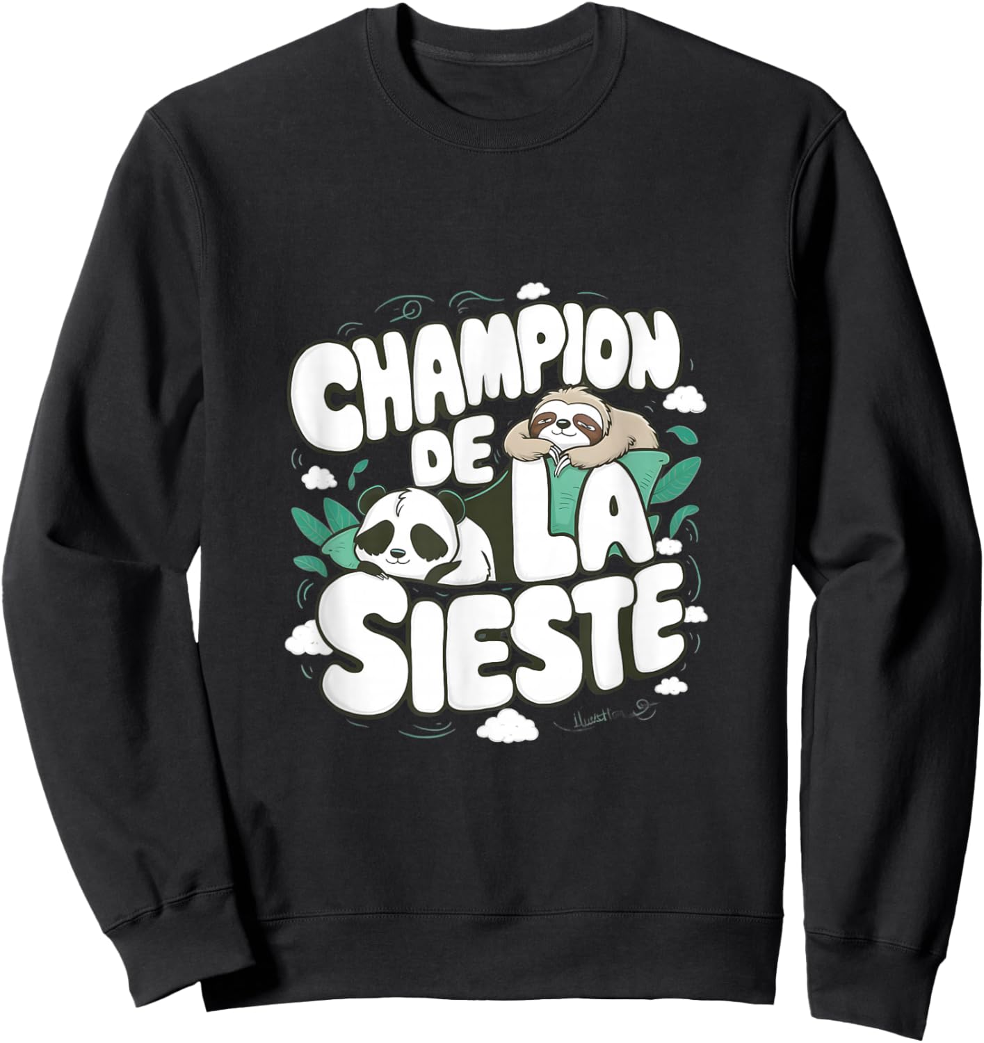 Champion Nap Man Funny Phrase , Black, S Sweatshirt - Sweatshirt | Black