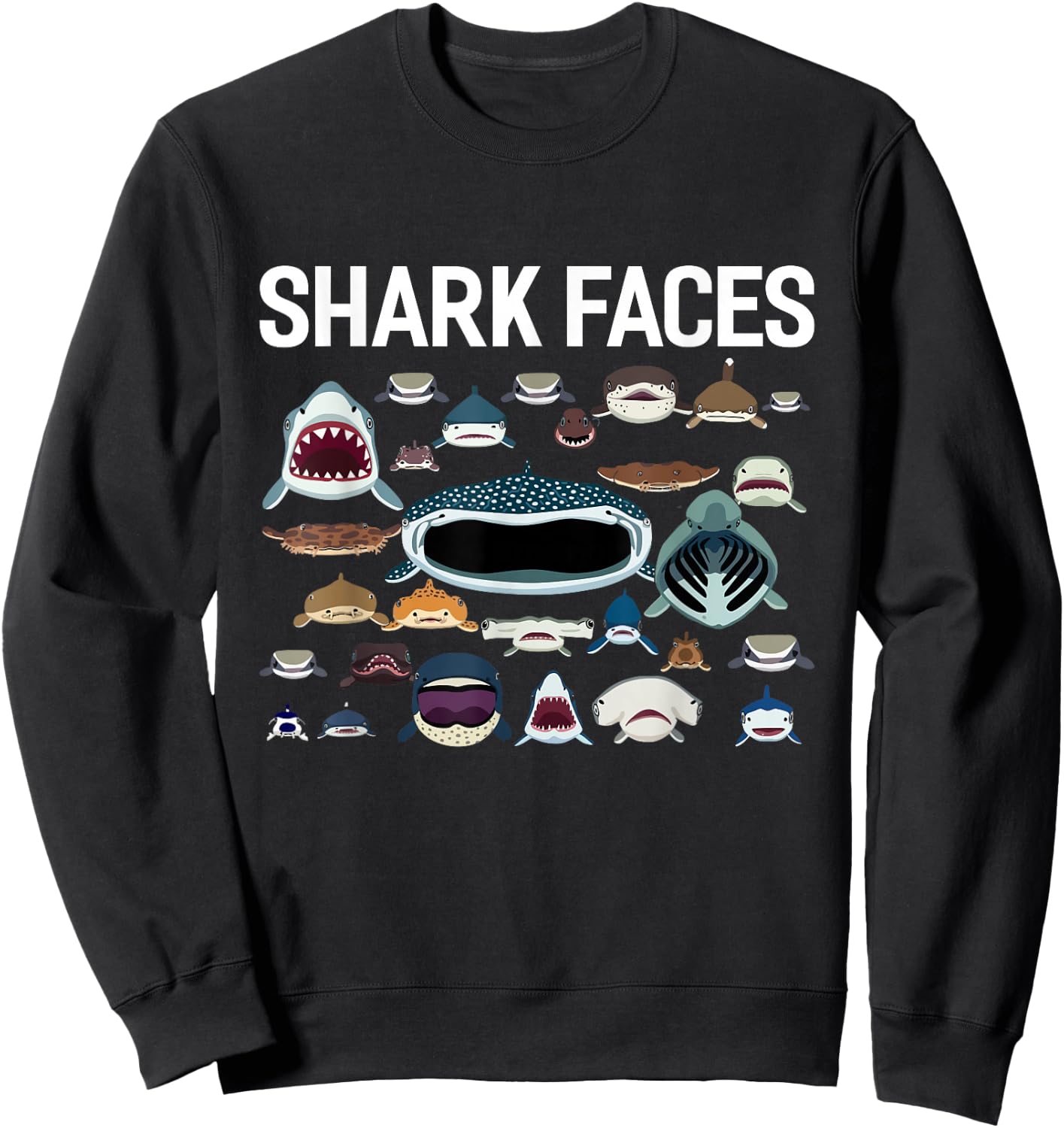 Haigesichter Wal Haifischflosse Sweatshirt - Sweatshirt | Black