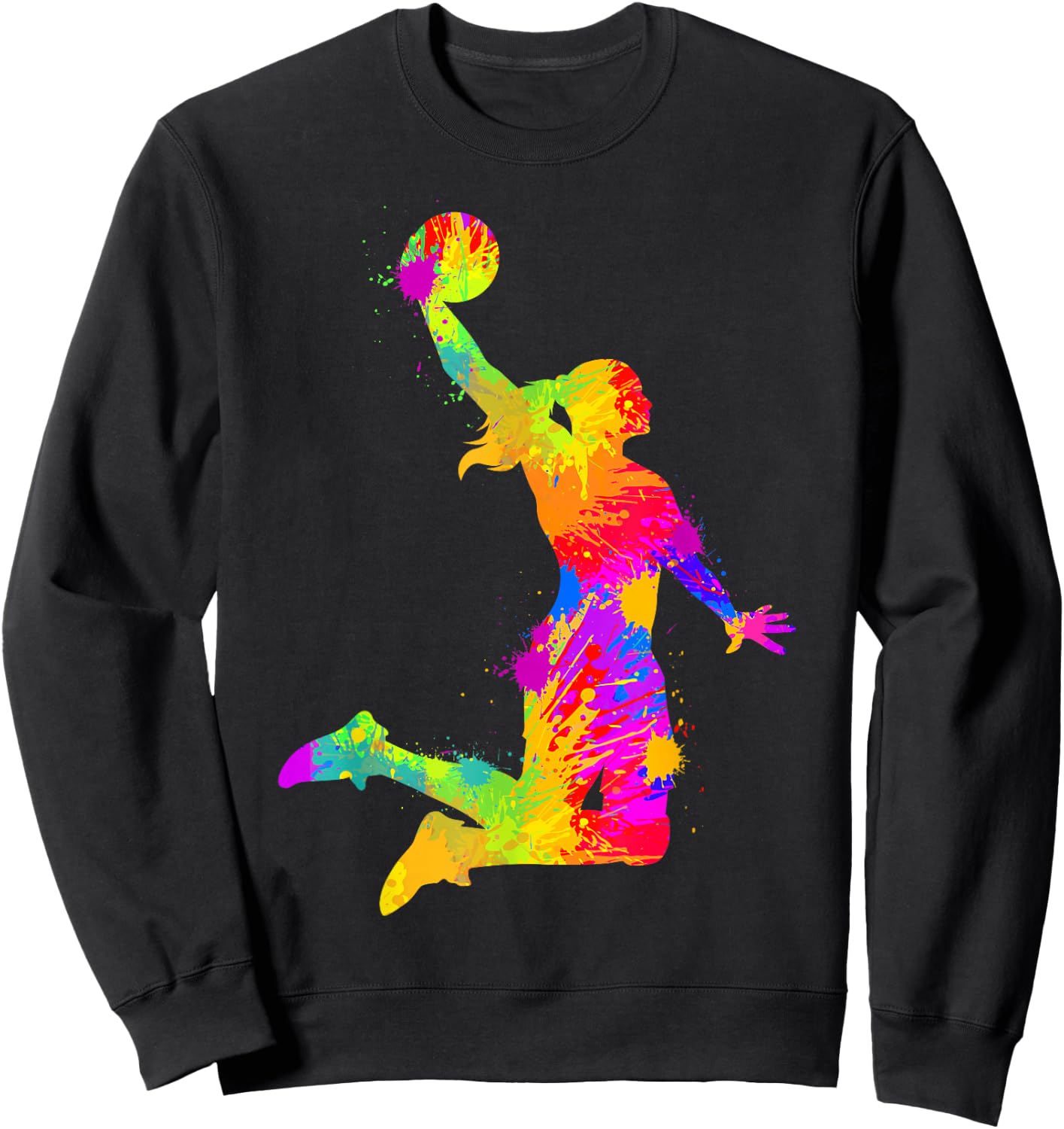 Basketball Girl's Women's Children's , black Sweatshirt - Sweatshirt | Black