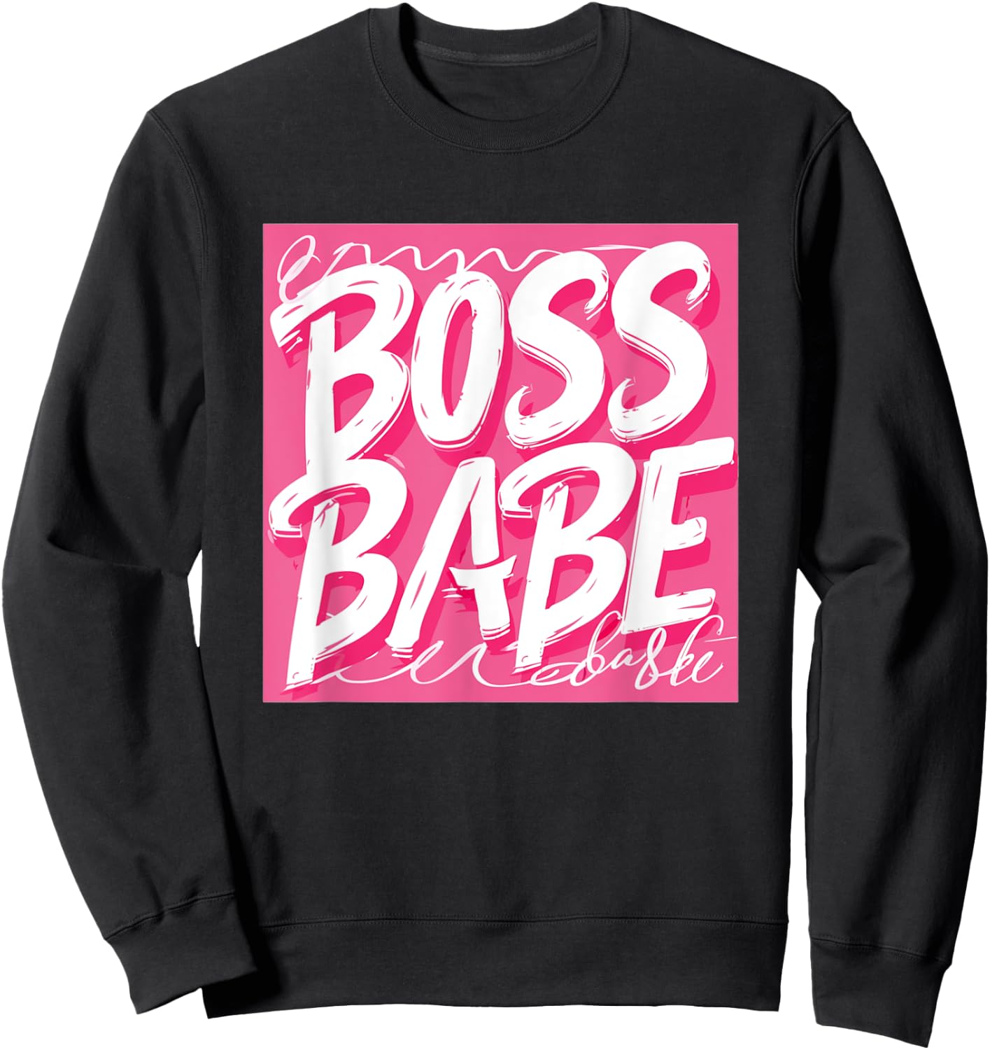 Nice pink Boss Babe Speech Sweatshirt - Sweatshirt | Black