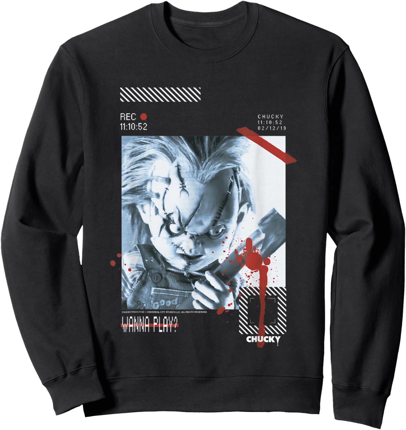Chucky Wanna Play Retro Sweatshirt - Sweatshirt | Black