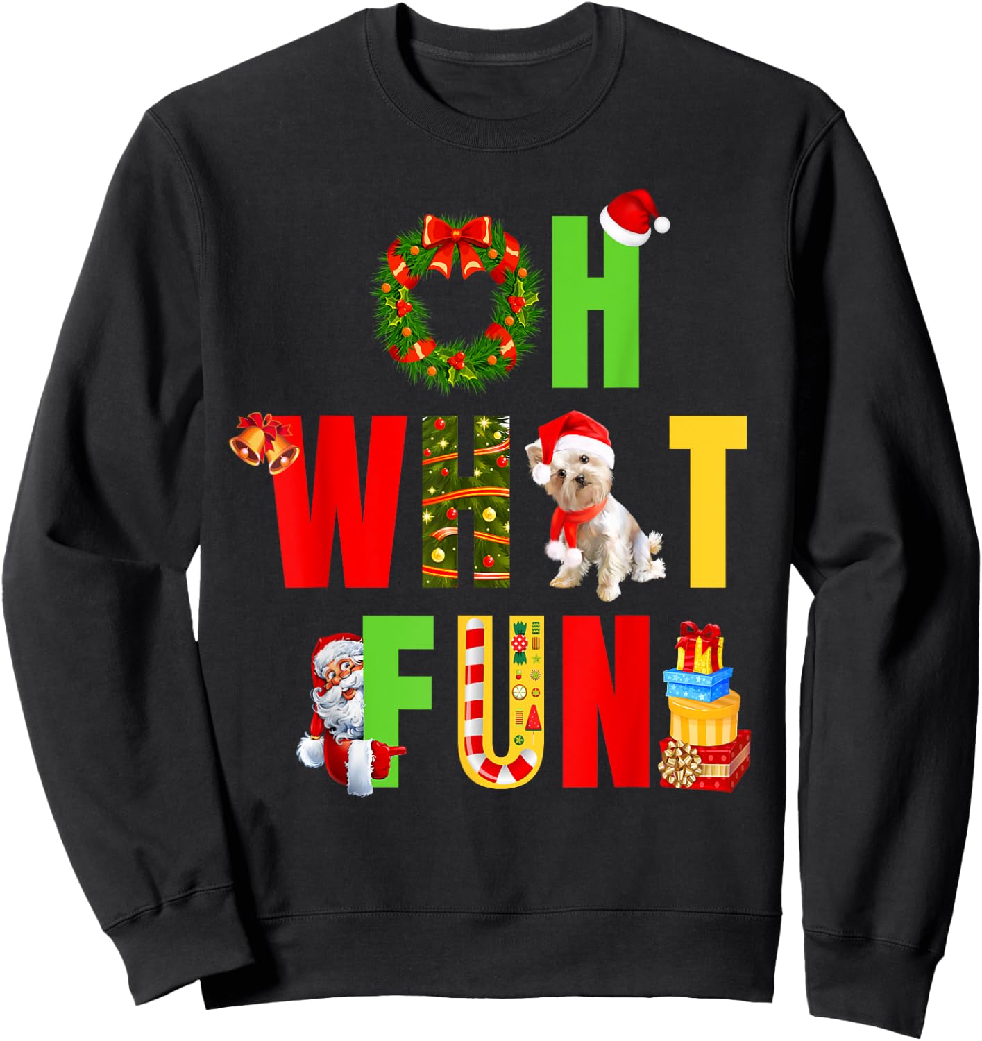 Oh What Fun Christmas Sweatshirt - Sweatshirt | Black