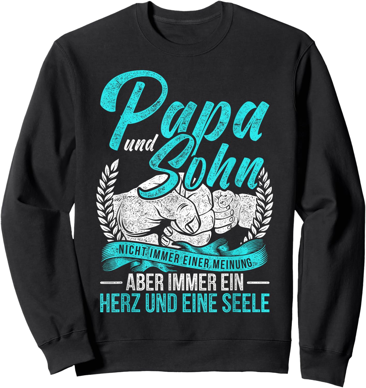 Papa und Sohn Saying Father Son Partner Look Father's Day Sweatshirt - Sweatshirt | Black