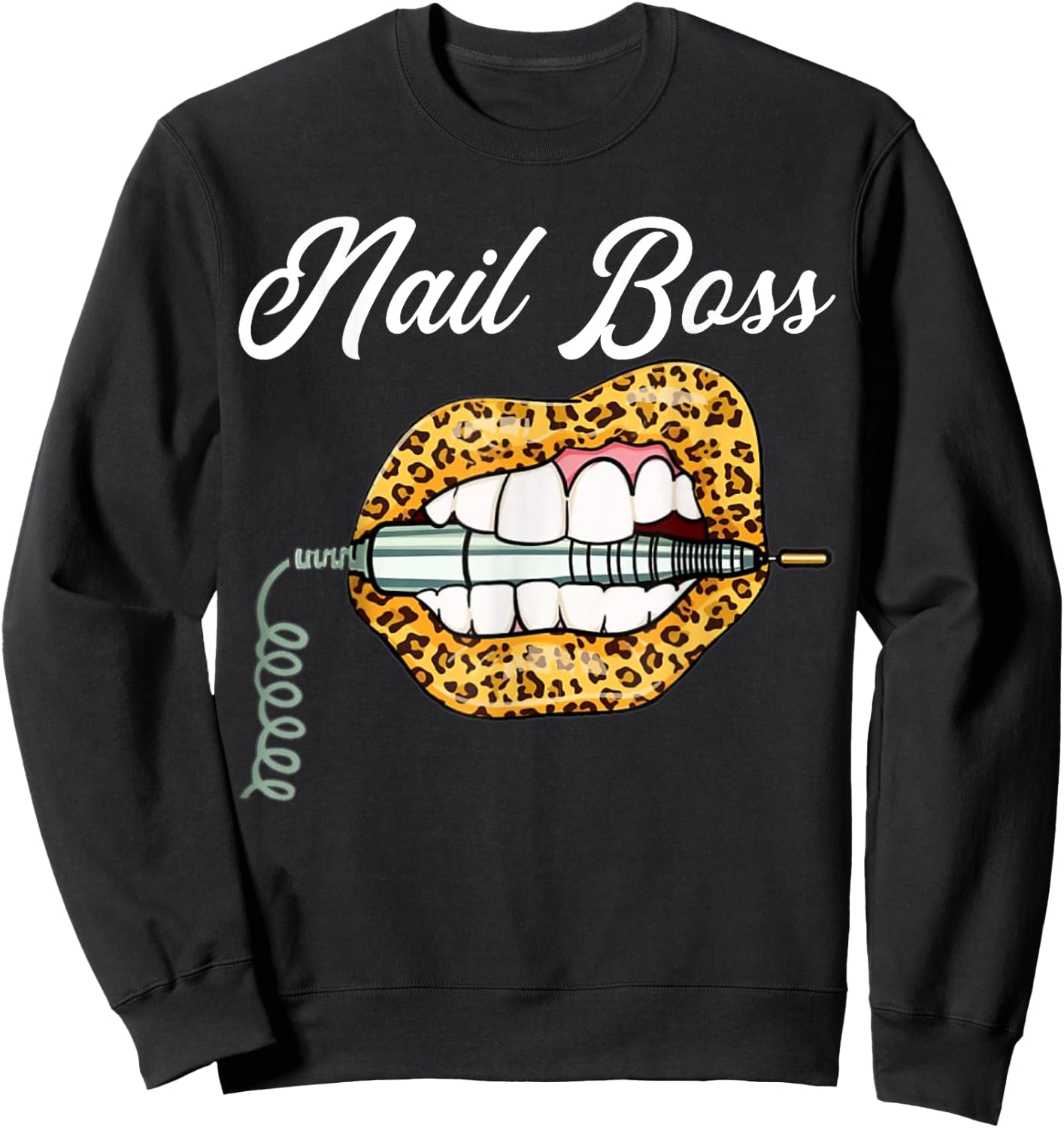 Nail Boss Nail Art Nails Artists specialising Salon Squad Sweatshirt - Sweatshirt | Black