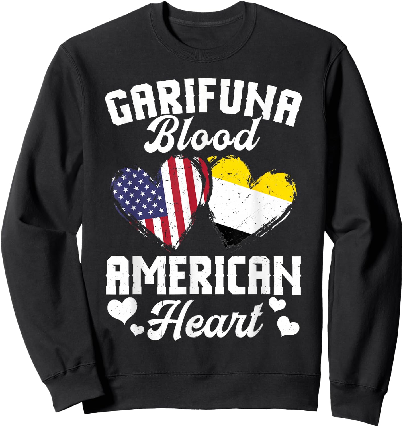 Garifuna Flag Uniform American Outfit US Flags Garifuna Sweatshirt - Sweatshirt | Black
