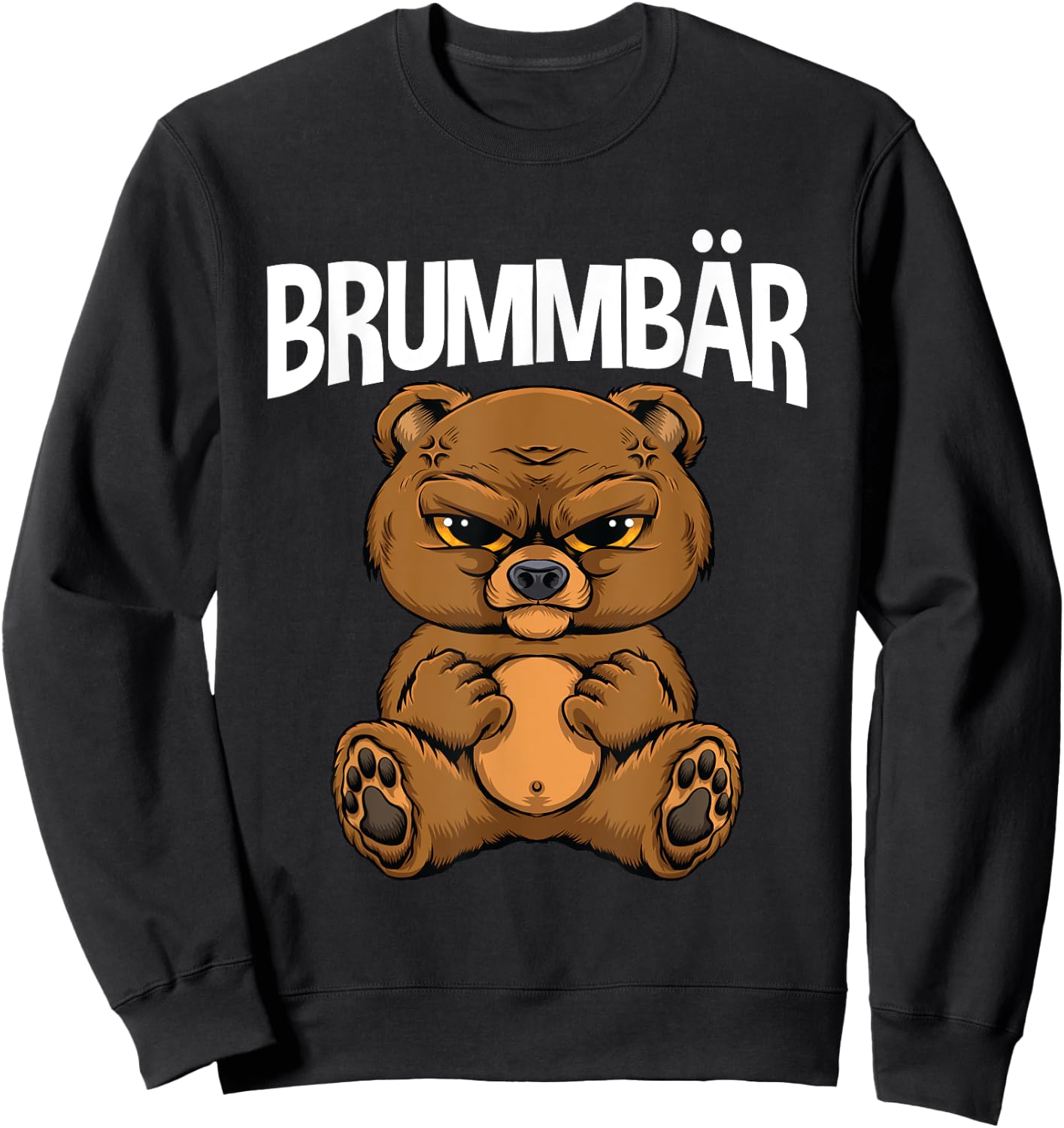 Grummbär Bear Genervt Brown Bear Kein Bock , black Sweatshirt - Sweatshirt | Black