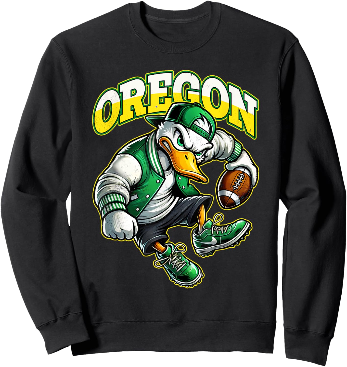 Graphic Oregons Proud Name Personalized Love Sports Vintage Sweatshirt - Sweatshirt | Black