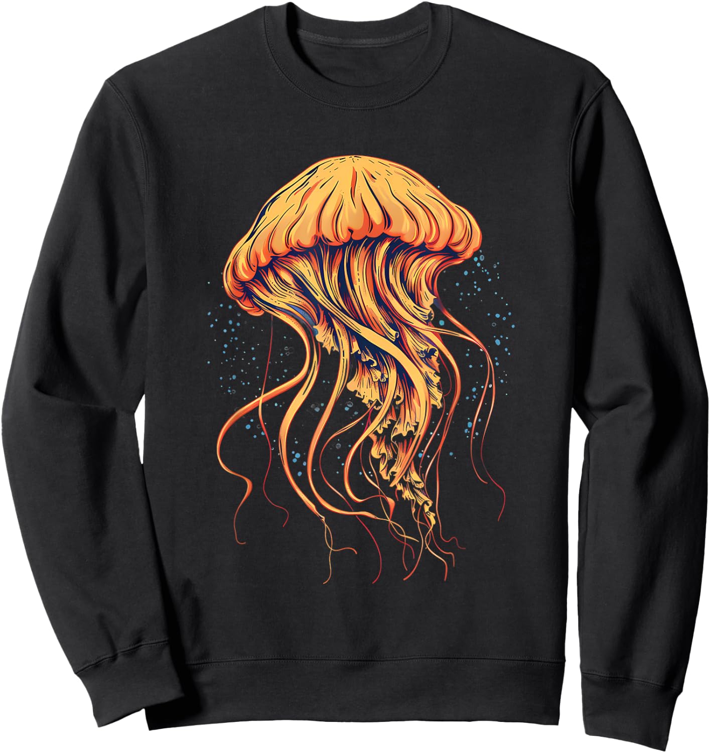 Jellyfish Artwork Sea Ocean Animal Lover Ocean Sea Jellyfish Sweatshirt - Sweatshirt | Black