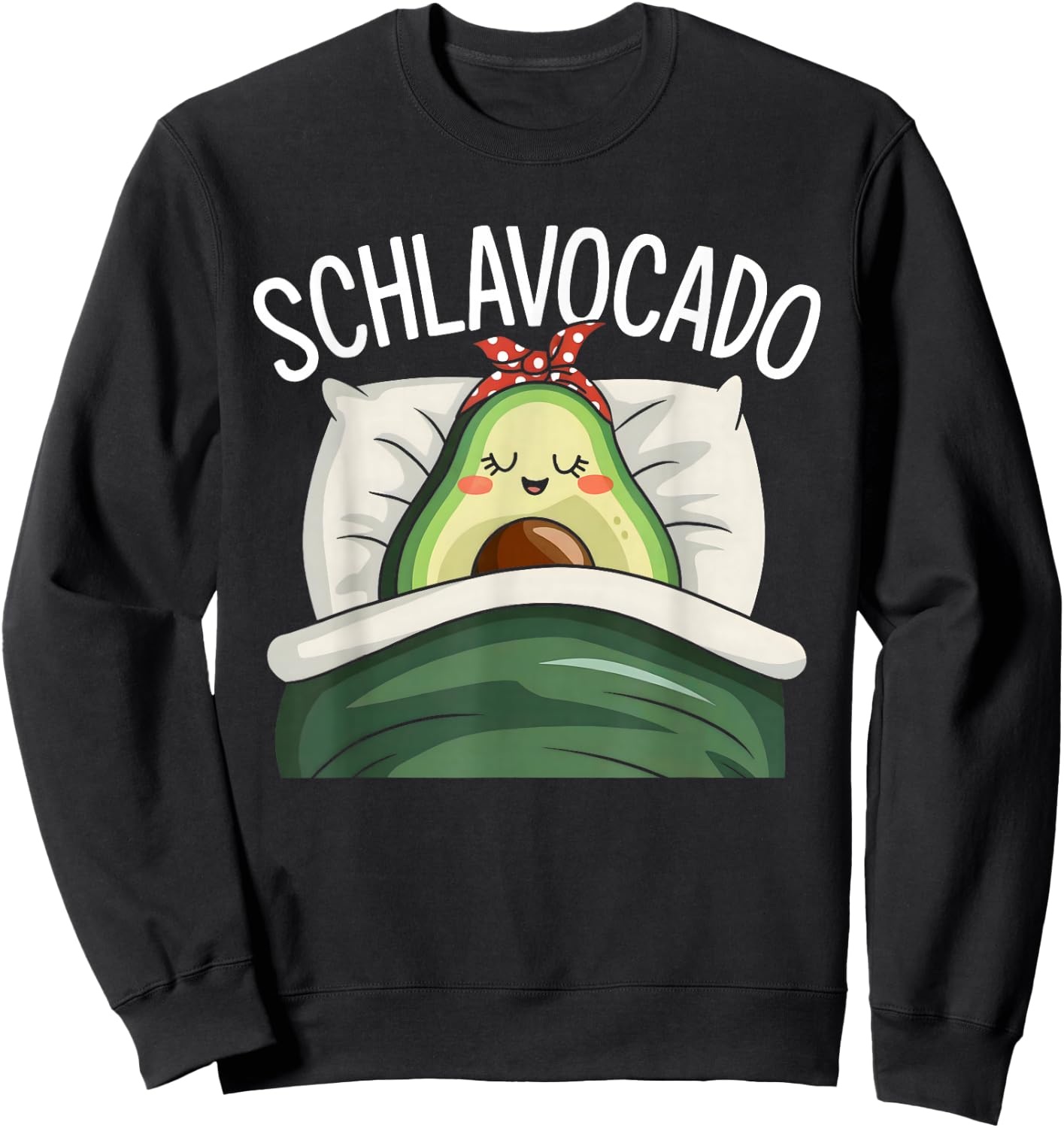 Schlavocado Pyjamas Avocado Sleep Shirt , black Sweatshirt - Sweatshirt | Black
