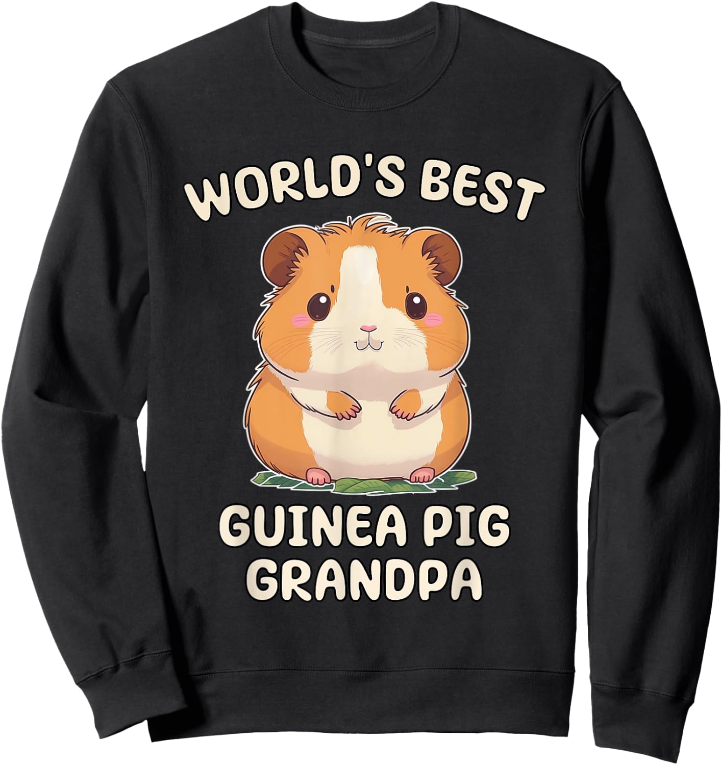 Funny World's Best Guinea Pig Grandpa Granddad Sweatshirt - Sweatshirt | Black