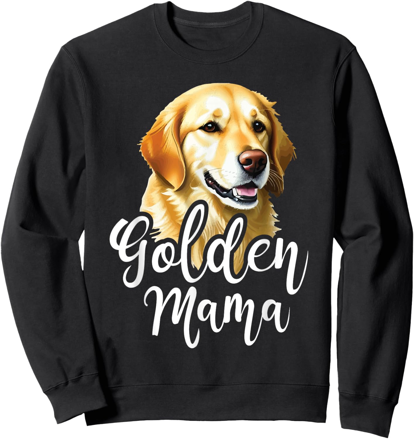 Golden Mama - Mother's Day Dog Owner Canine Lover Women Kids Sweatshirt - Sweatshirt | Black