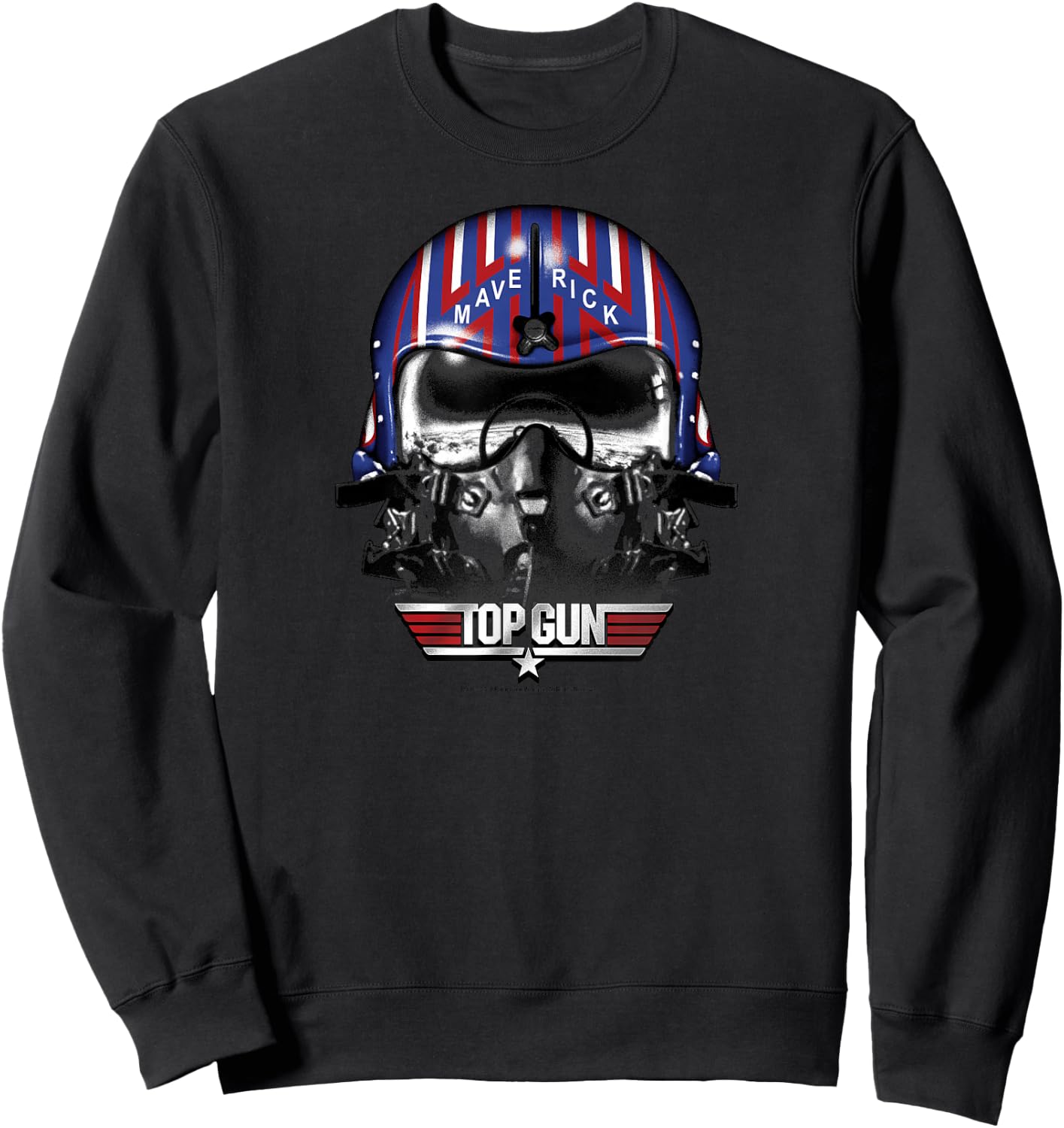 Top Gun Maverick Helmet , blue Sweatshirt - Sweatshirt | Black