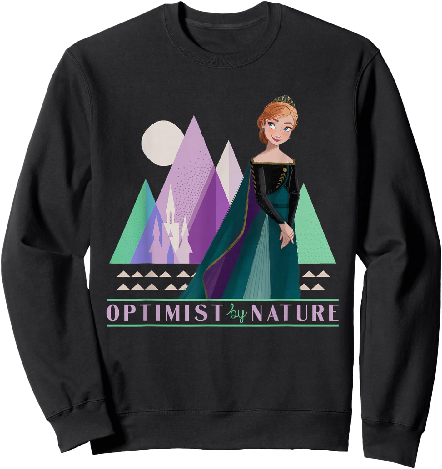 Disney Frozen 2 Queen Anna Optimist By Nature Sweatshirt - Sweatshirt | Black