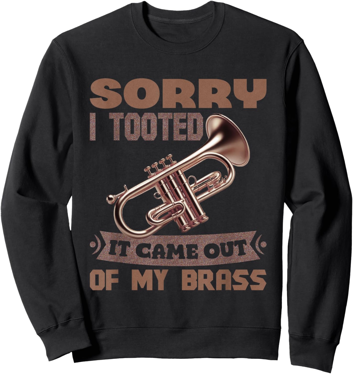 Trumpet Player Vintage Music Trumpet Jazz Band Trombone Sweatshirt - Sweatshirt | Black