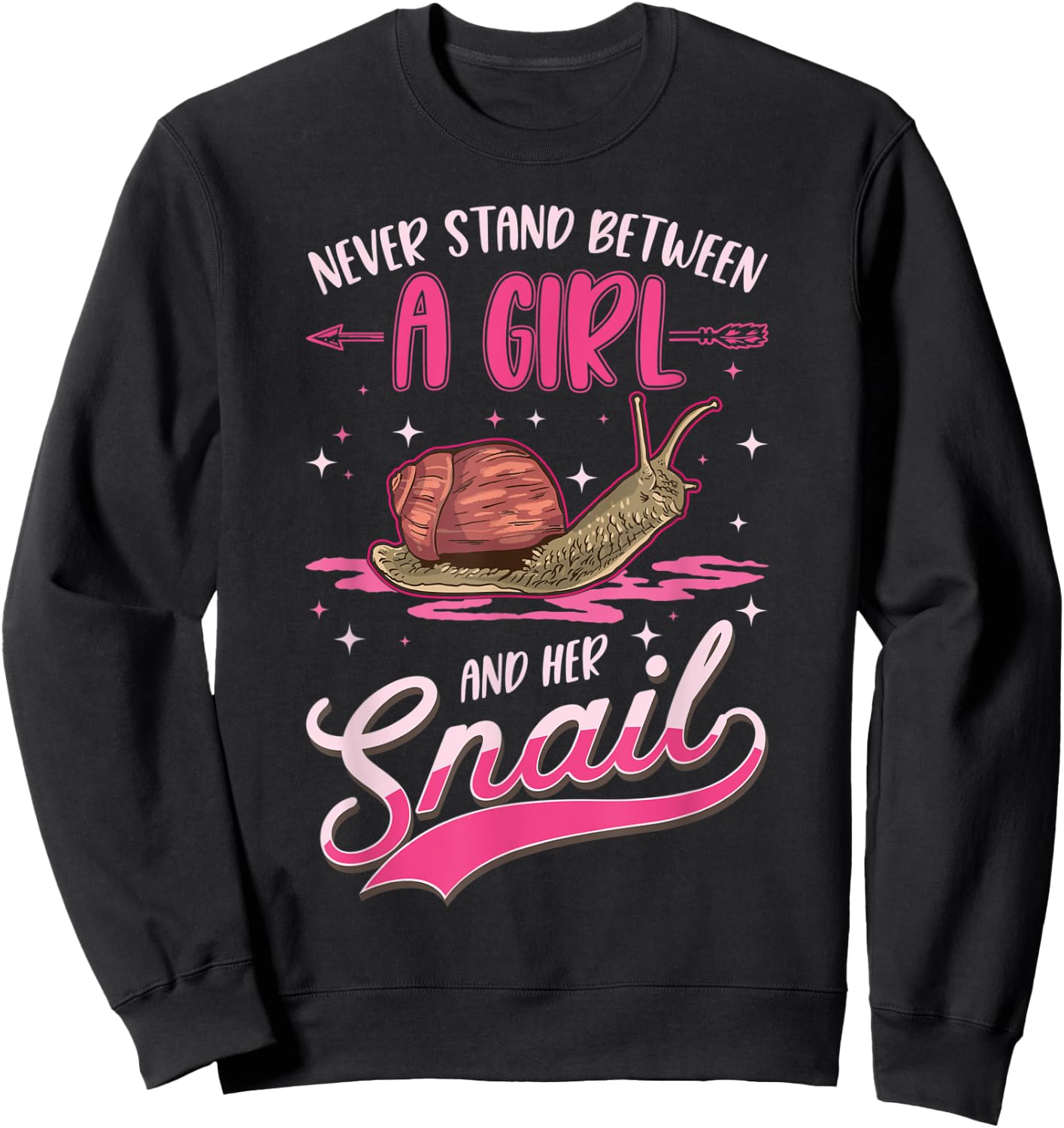 Snail Girl Roman Snail Sweatshirt - Sweatshirt | Black
