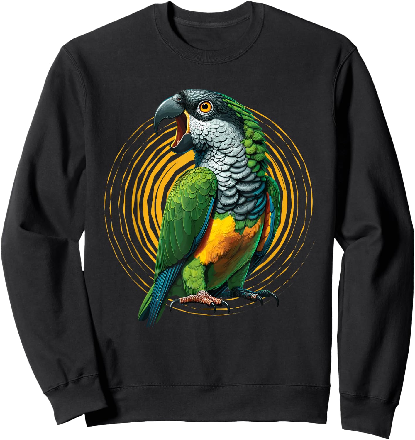 Senegal Parrot Chirping, Senegal Parrot Sweatshirt - Sweatshirt | Black