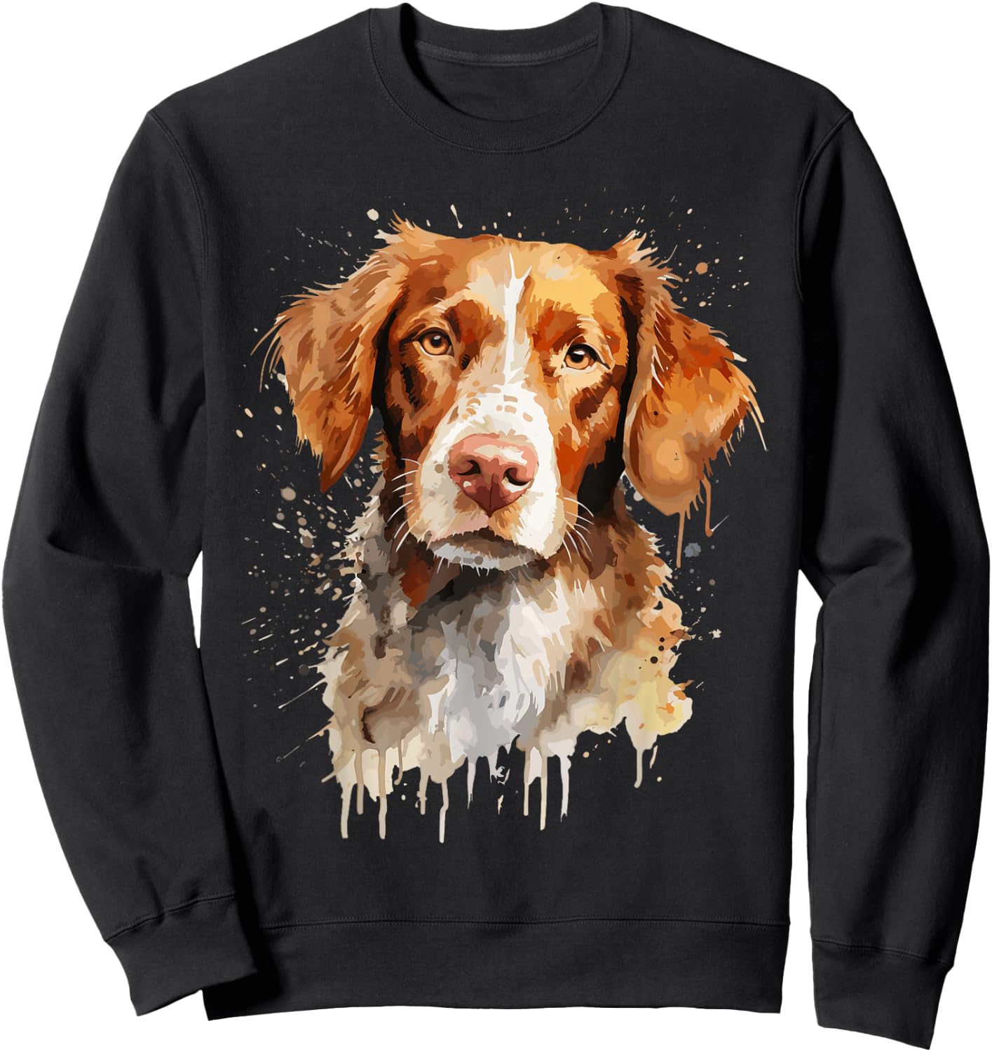 Brittany Spaniel Lovers Design Pop Art Brittany Spaniel Dog Women Girls Kids Sweatshirt - Sweatshirt | Black