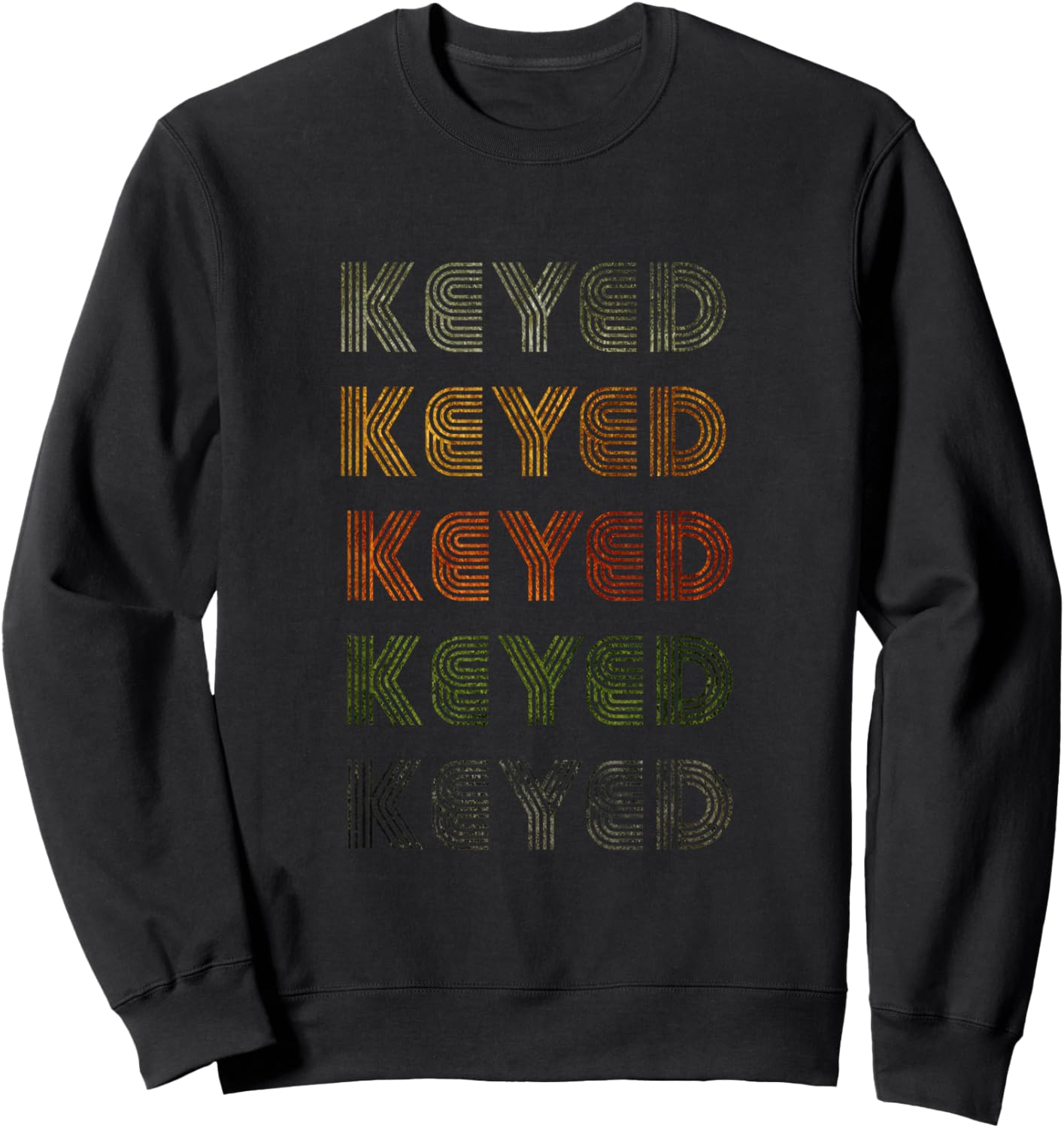 Love Heart Keyed Grunge Vintage Style Black Keyed Sweatshirt - Sweatshirt | Black