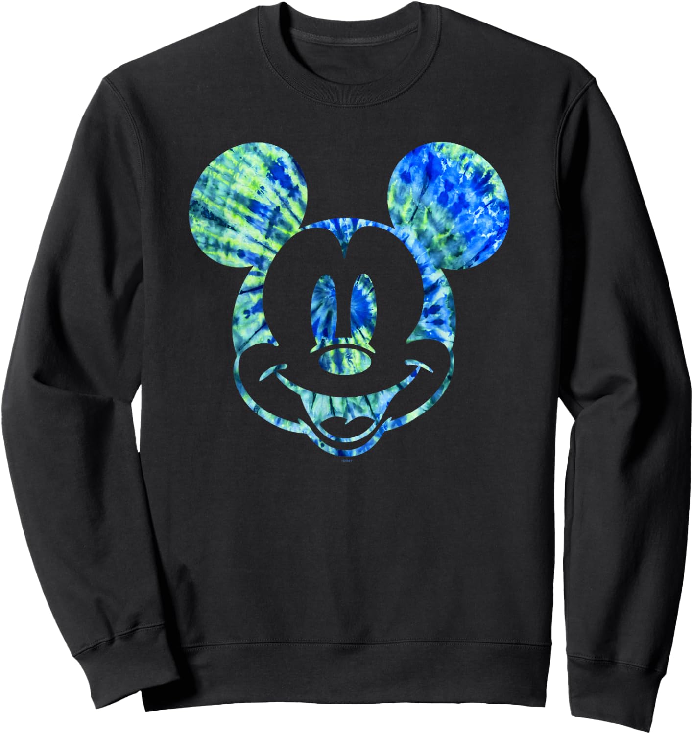 Disney Mickey Mouse Green Tie Dye Sweatshirt - Sweatshirt | Black