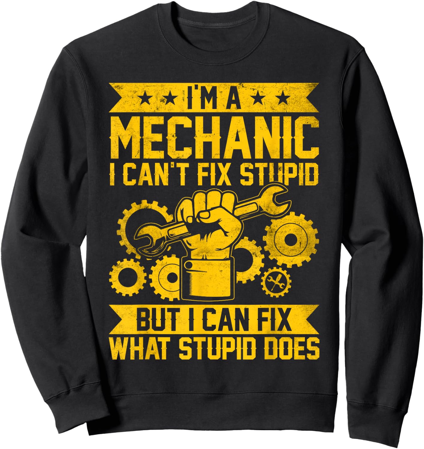 Funny Car Mechanic Engineer Men Women Kids Auto Mechanic Sweatshirt - Sweatshirt | Black