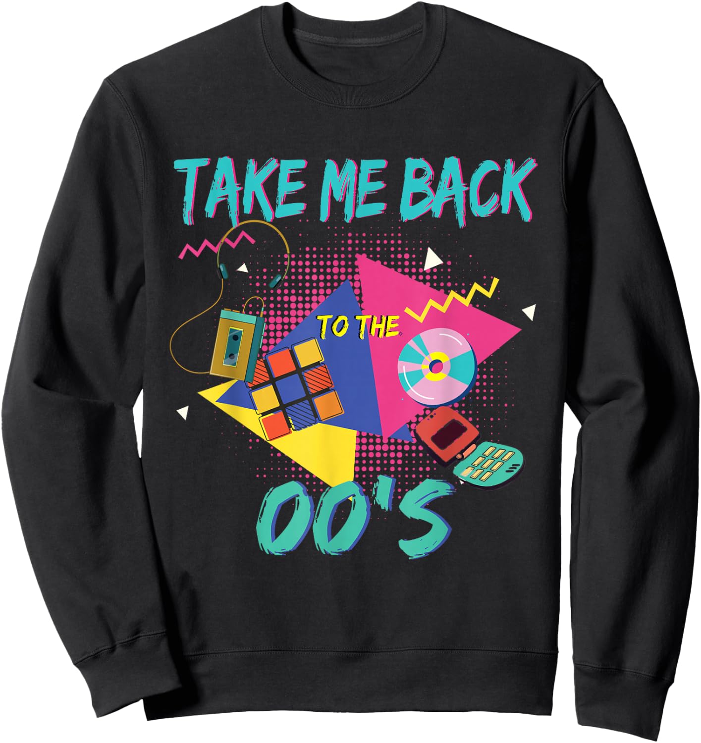 Take me back to the 2000's vintage two-thousands retro 00s Sweatshirt - Sweatshirt | Black