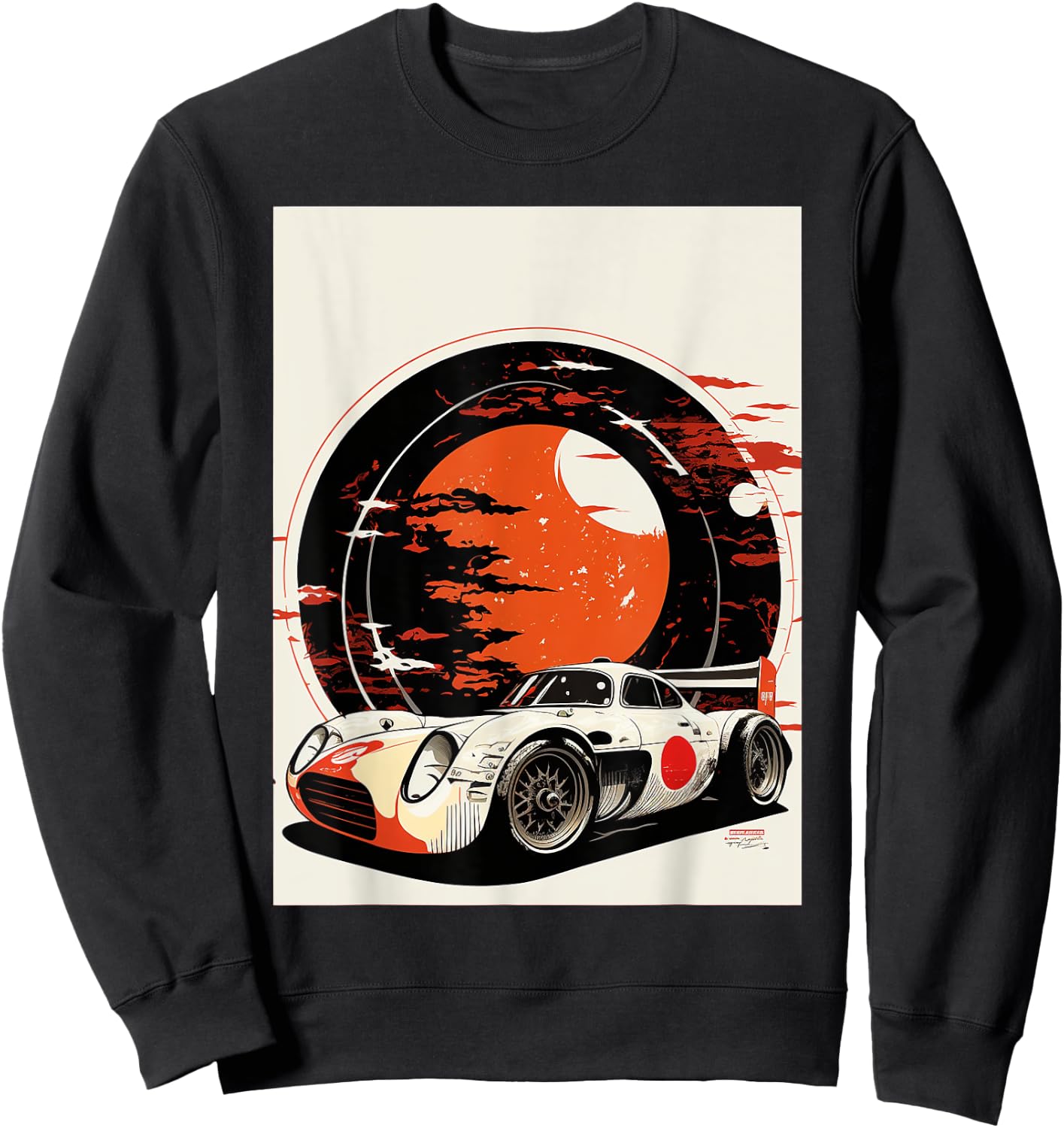 Unique Racing Motorsports Vintage Japanese Classic Car Sweatshirt - Sweatshirt | Black