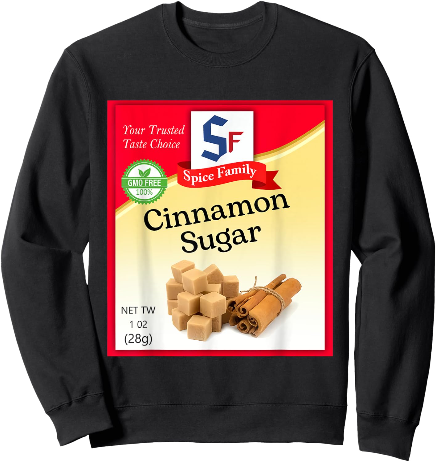 Cinnamon Sugar Condiment Holiday Spice Group Costumes Sweatshirt - Sweatshirt | Black