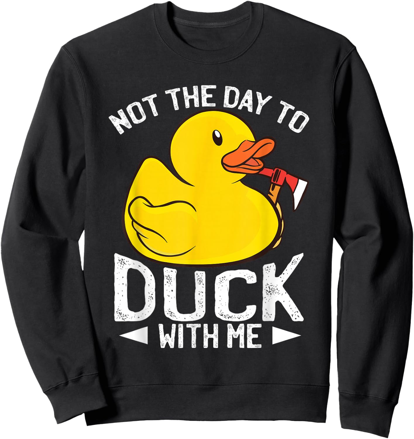 Rubber Duckie Bath Toy Rubber Duck Sweatshirt - Sweatshirt | Black