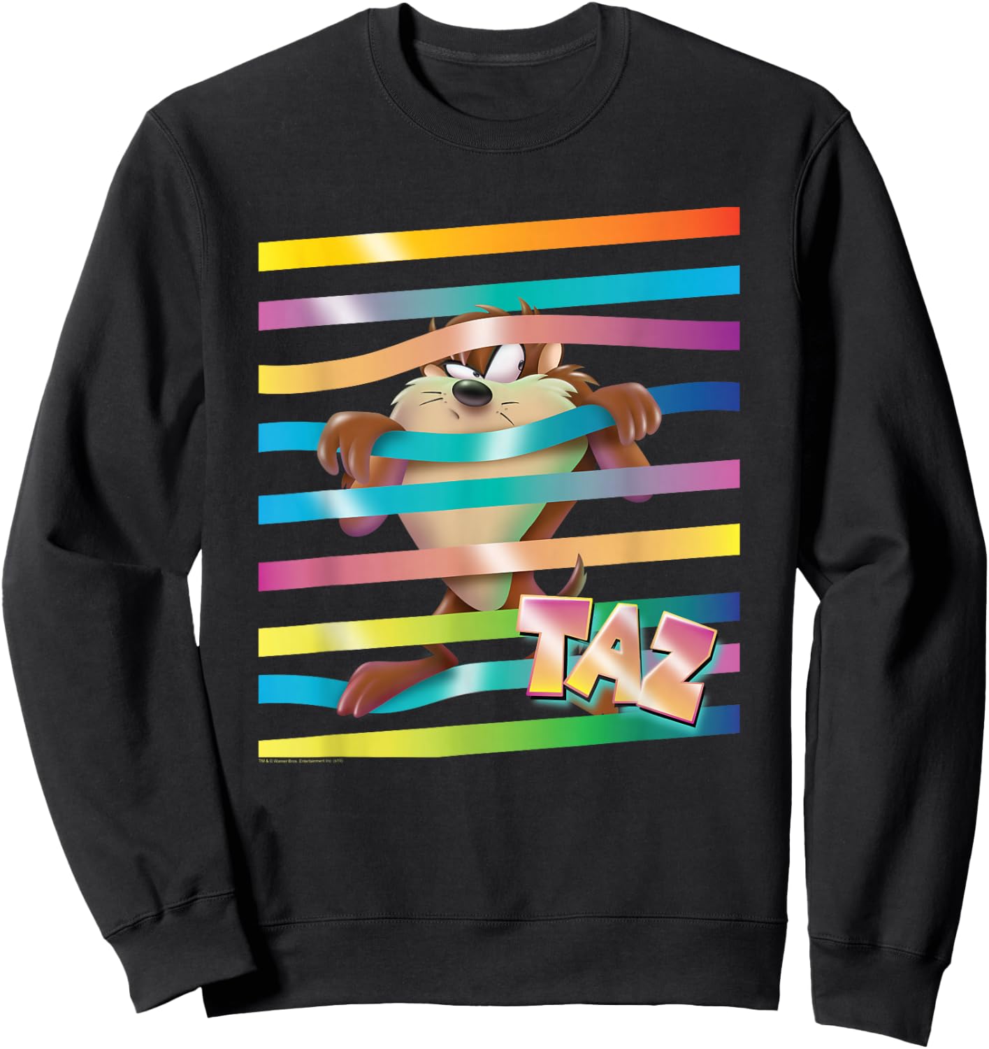 Looney Tunes Taz Stripes Sweatshirt - Sweatshirt | Black