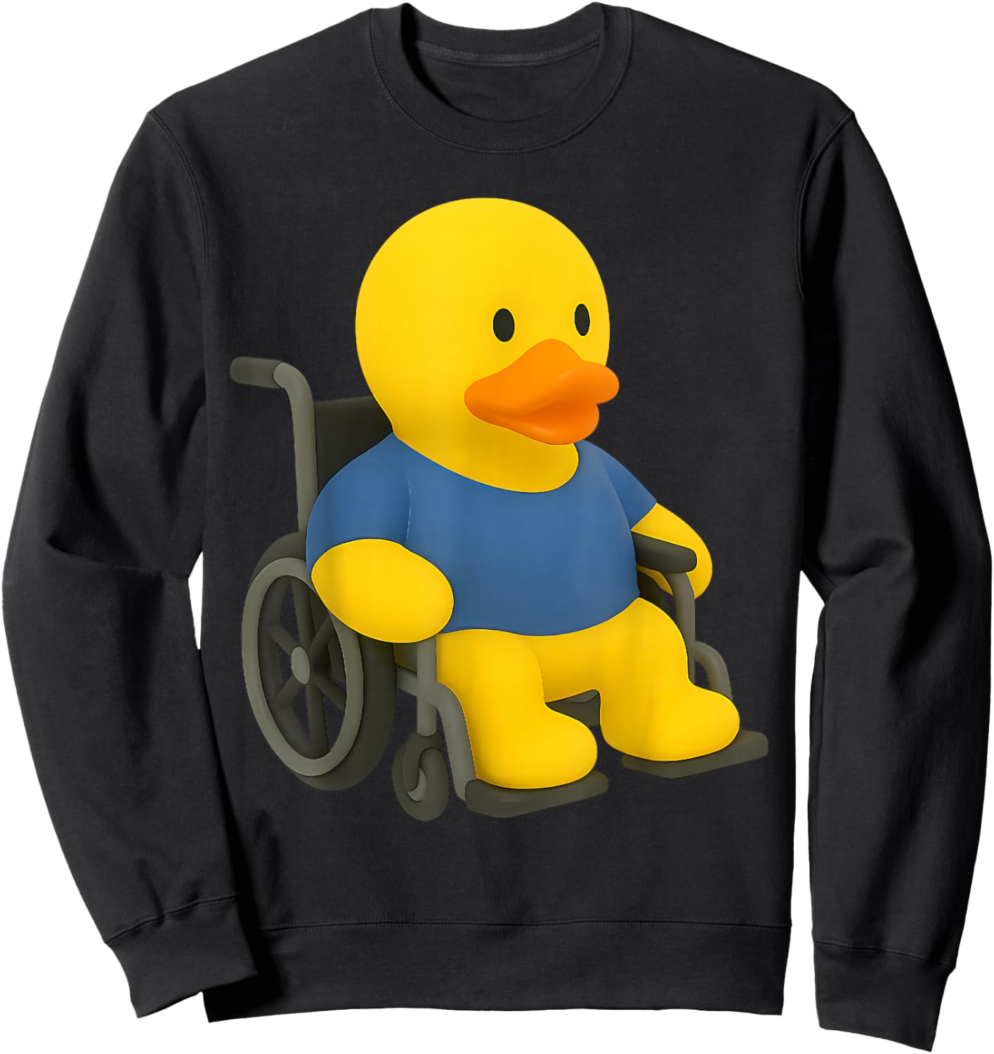Rubber Duck in a Wheelchair Sweatshirt - Sweatshirt | Black