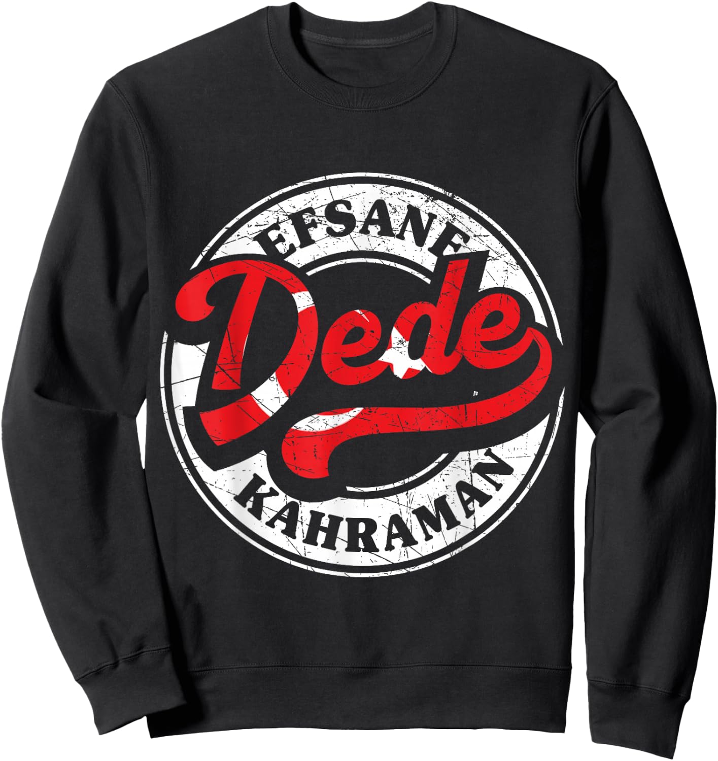 Bester Dede Der Welt Türkischer Opa Großvater Türkei Retro Sweatshirt - Sweatshirt | Black