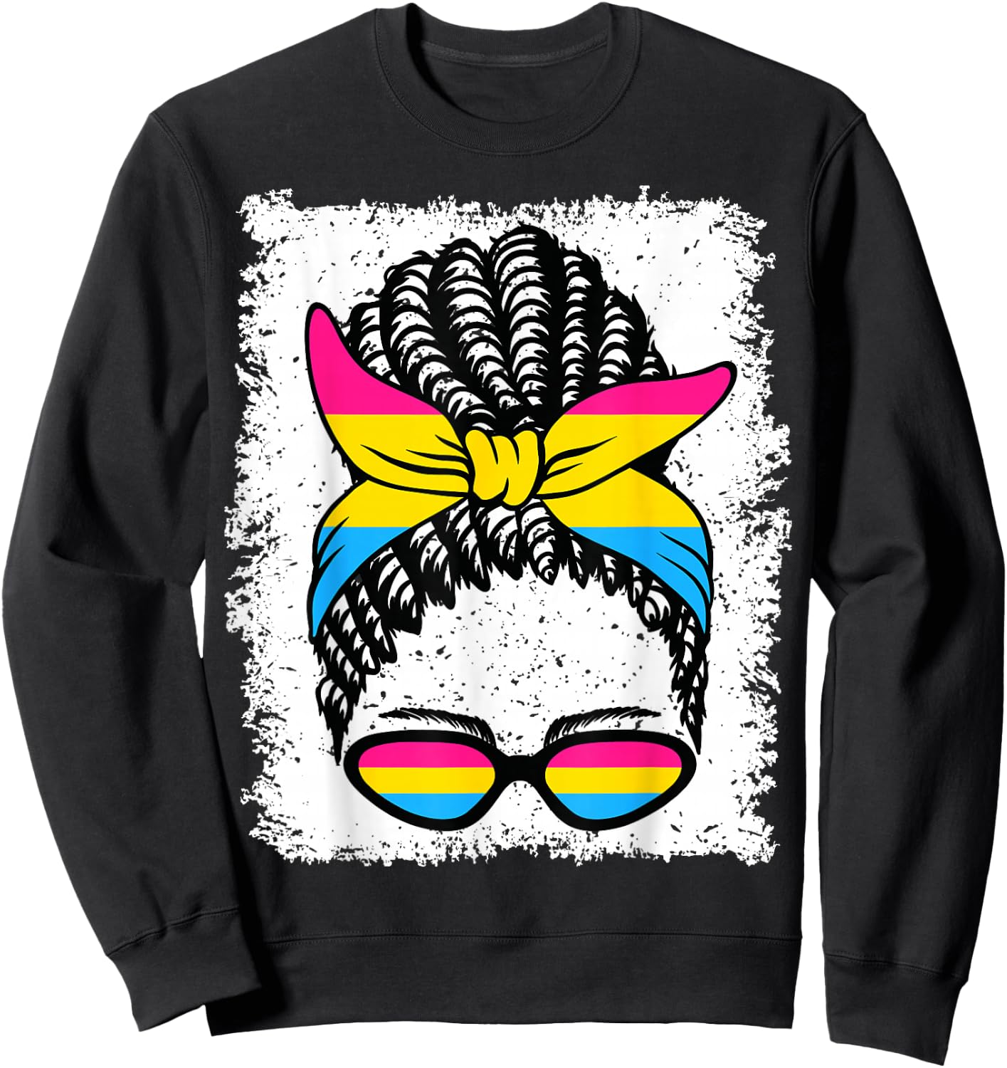 Pansexual Flag Black Girl Sweatshirt - Sweatshirt | Black