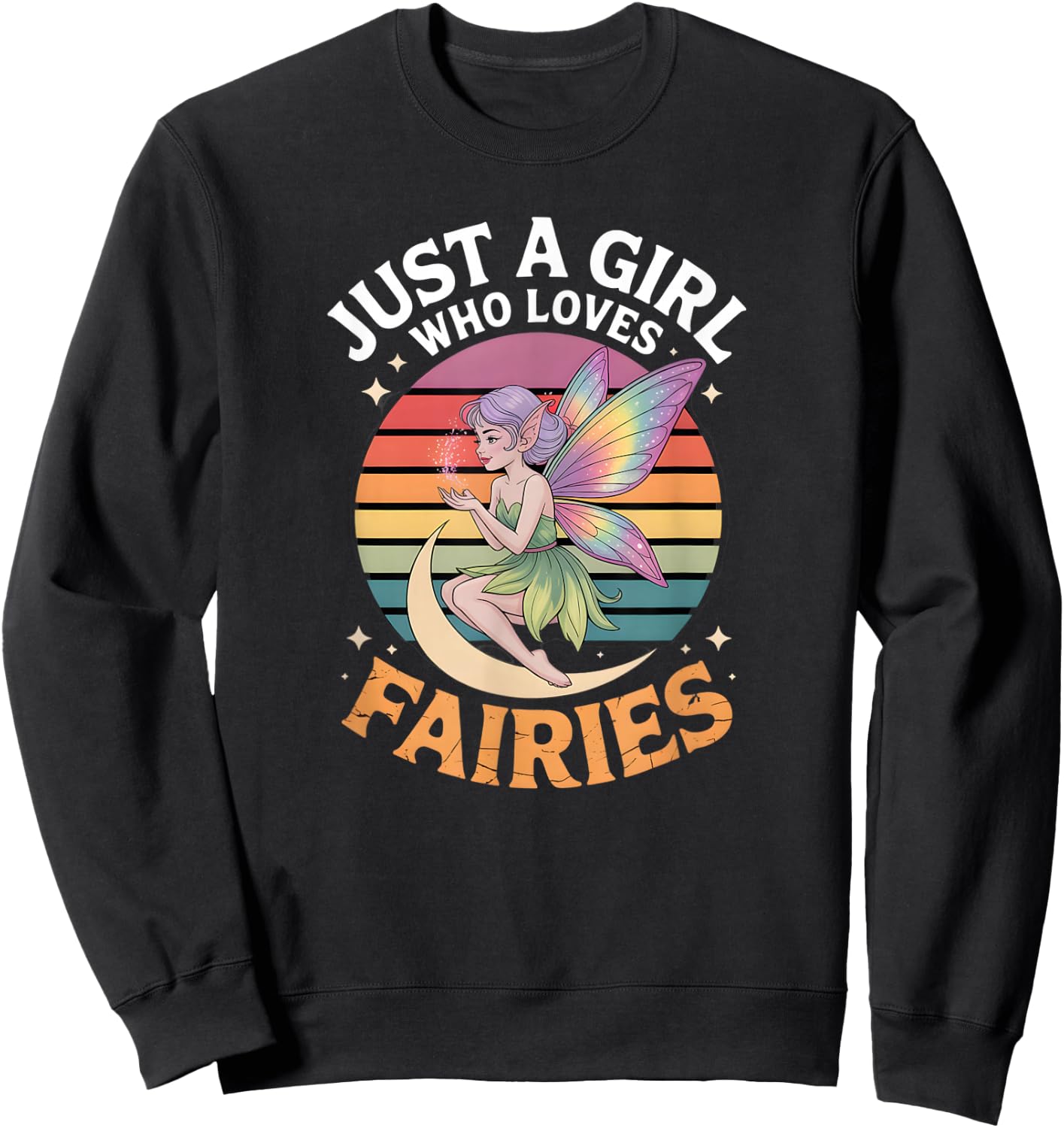 Girls Fairy Sweatshirt - Sweatshirt | Black