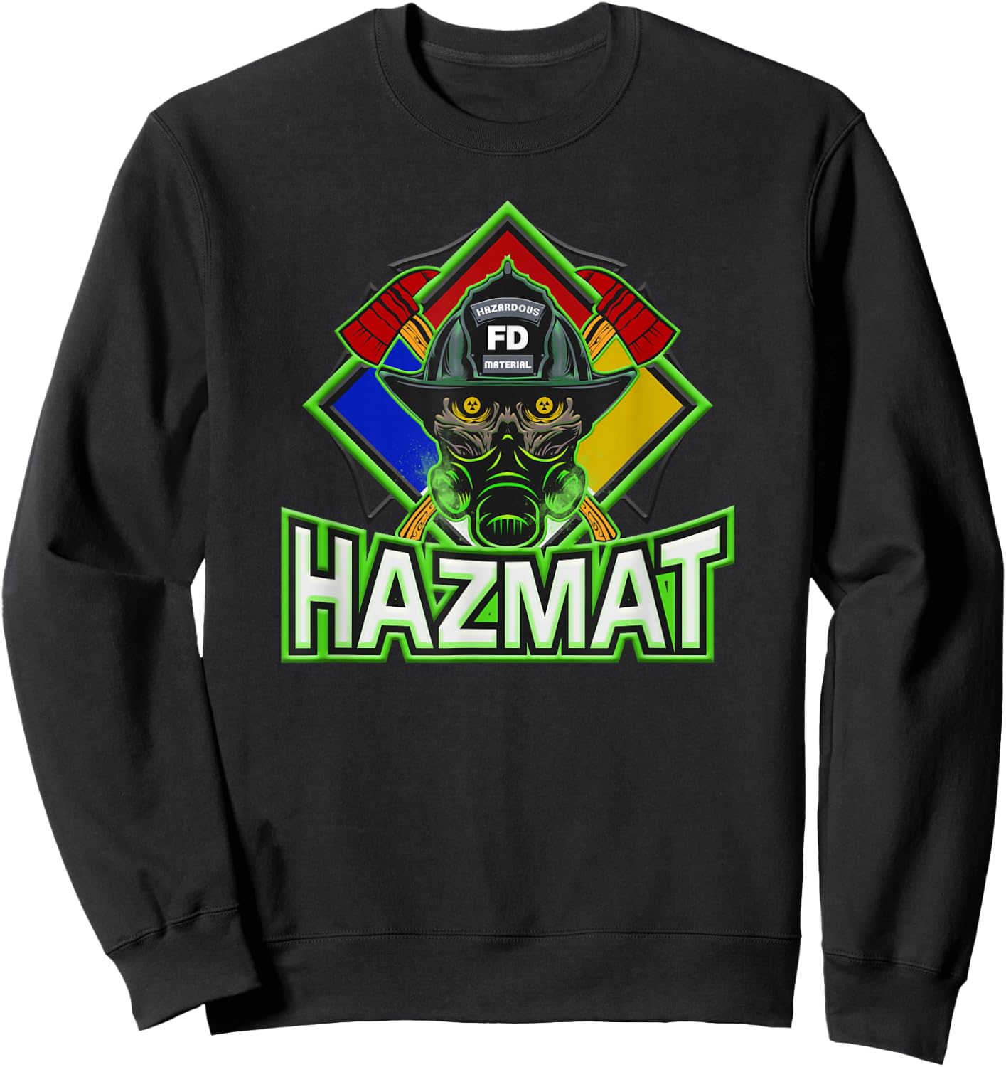Hazmat Hazardous Material Firefighter Technician Sweatshirt - Sweatshirt | Black