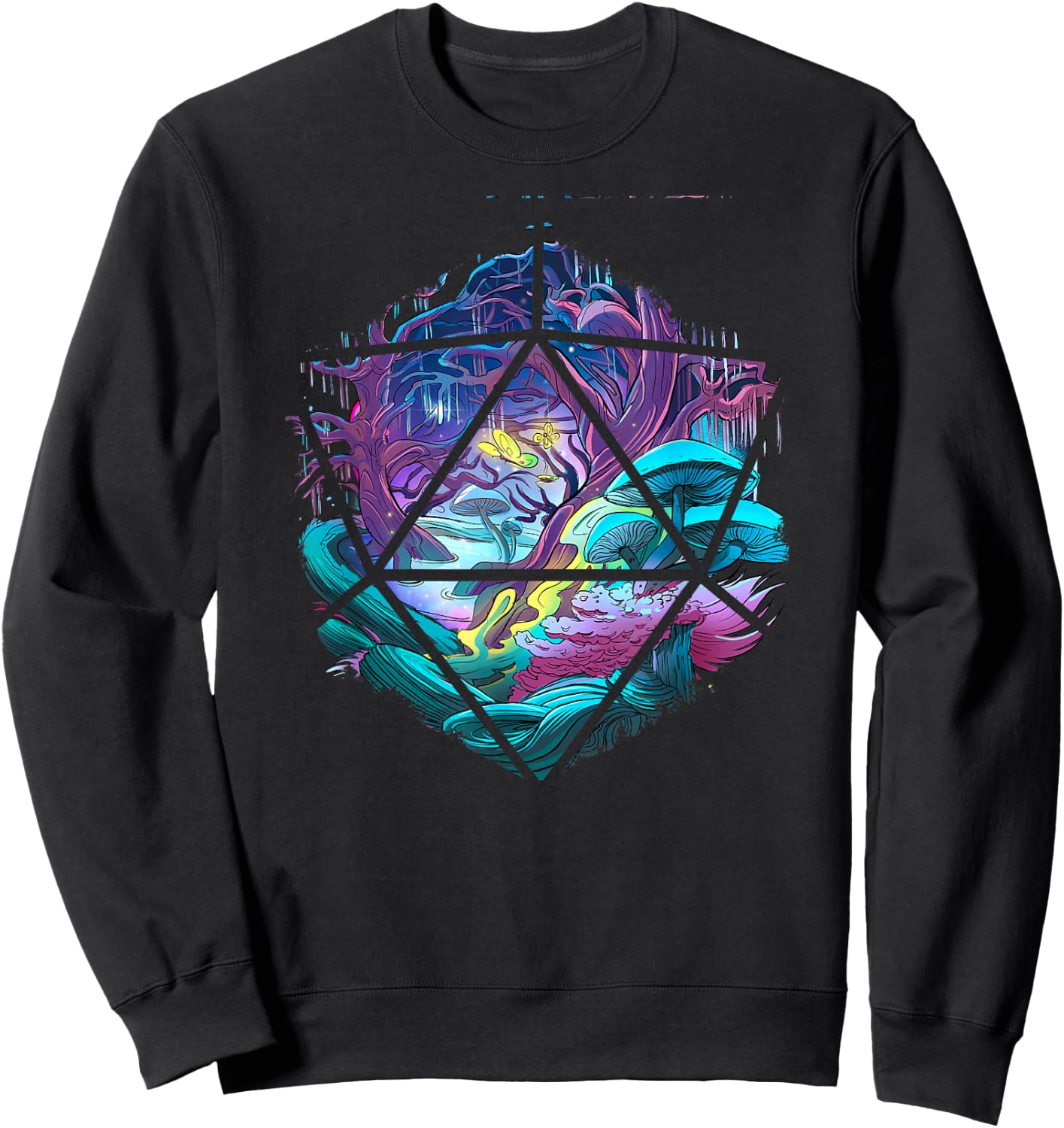 RPG Games Brettspiele Würfel Pen and Paper Fantasy Pilze Sweatshirt - Sweatshirt | Black