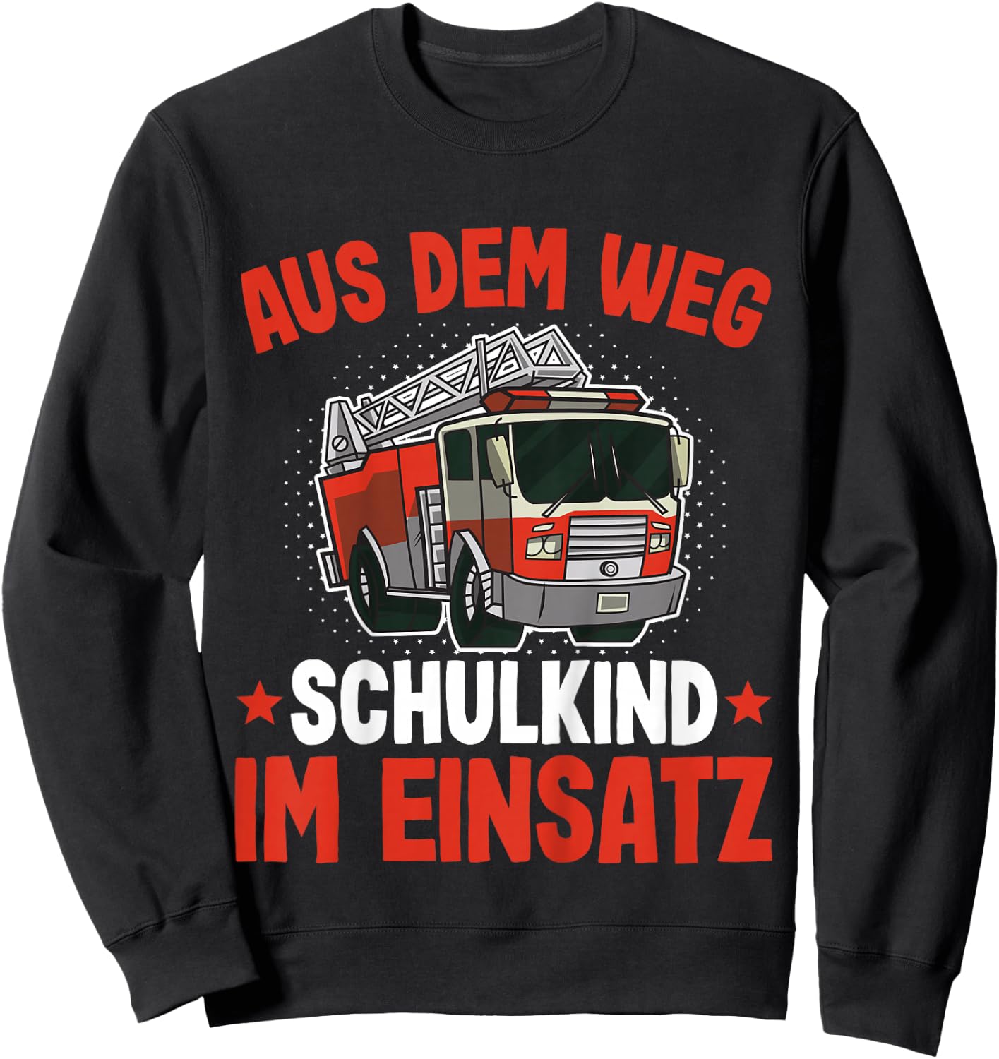 Kinder Schulanfang Feuerwehr | Einschulung Feuerwehr Sweatshirt - Sweatshirt | Black