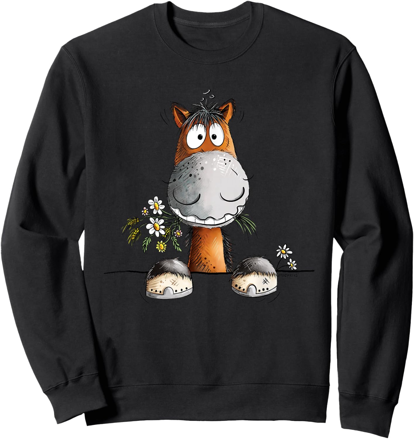 Lustiges Pferd I Pony I Pferde Fan I Pferdemotiv Fun Sweatshirt - Sweatshirt | Black