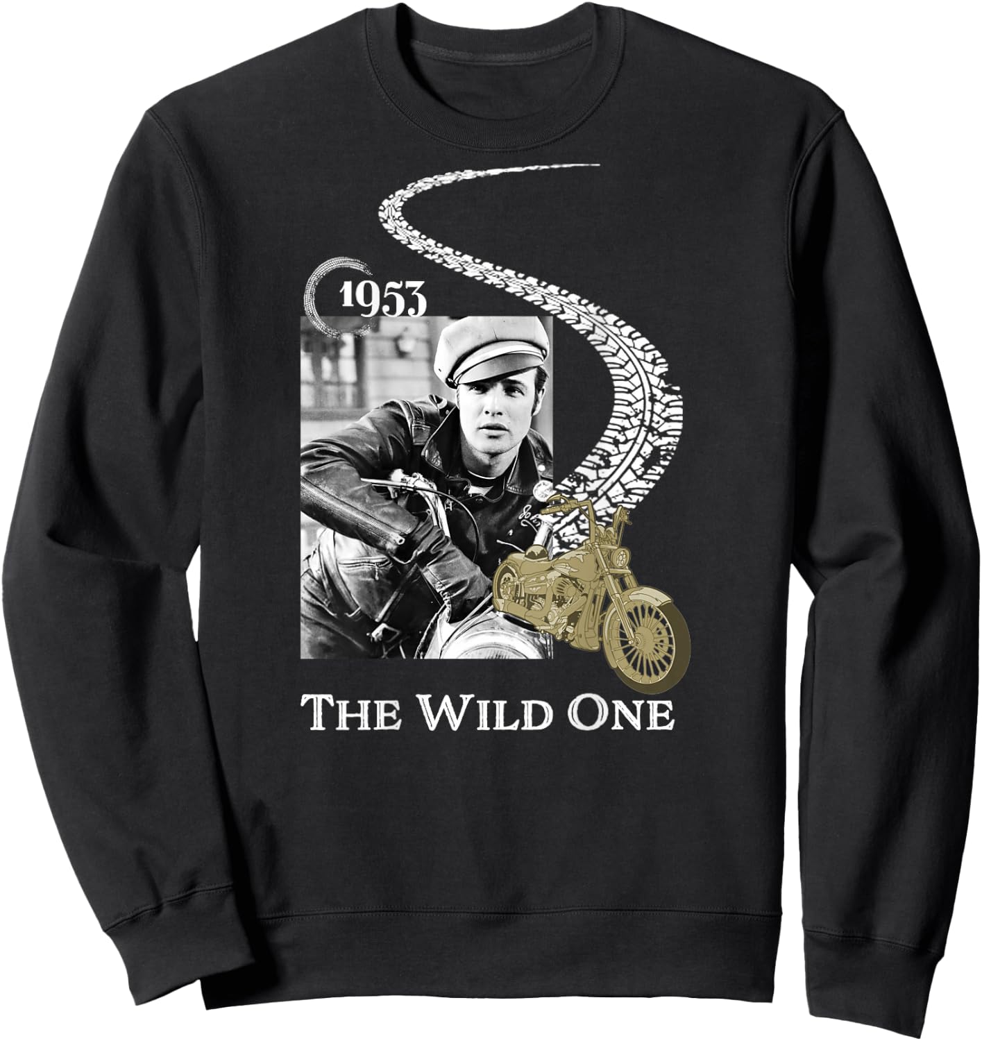 Marlon Brando_002_Back Printed Sweatshirt - Sweatshirt | Black