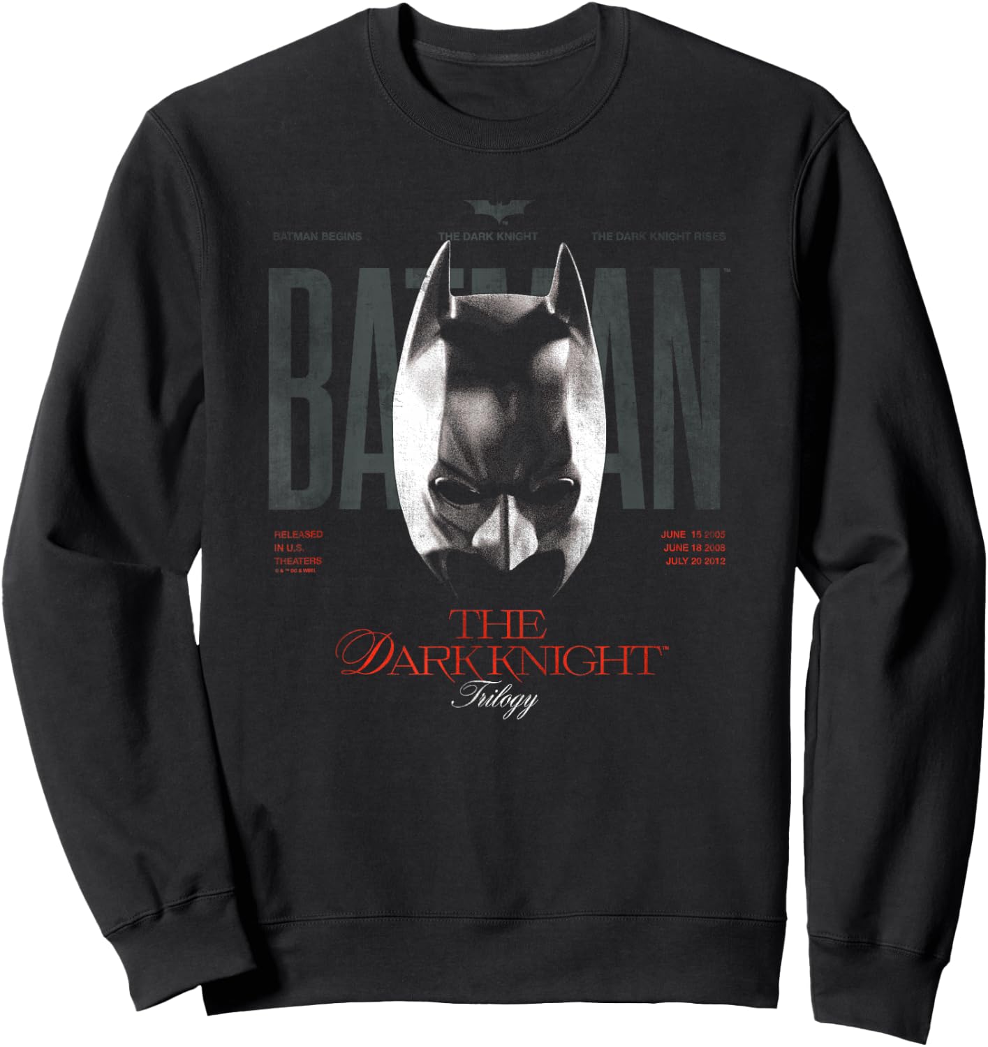 Batman The Dark Knight Trilogy Cowl 85th Anniversary Sweatshirt - Sweatshirt | Black